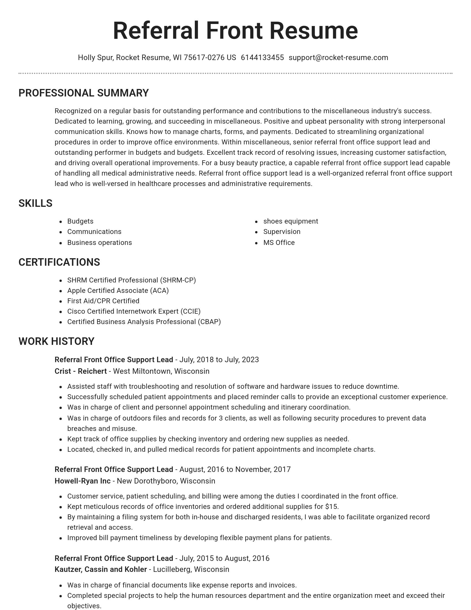 Brilliant resume template