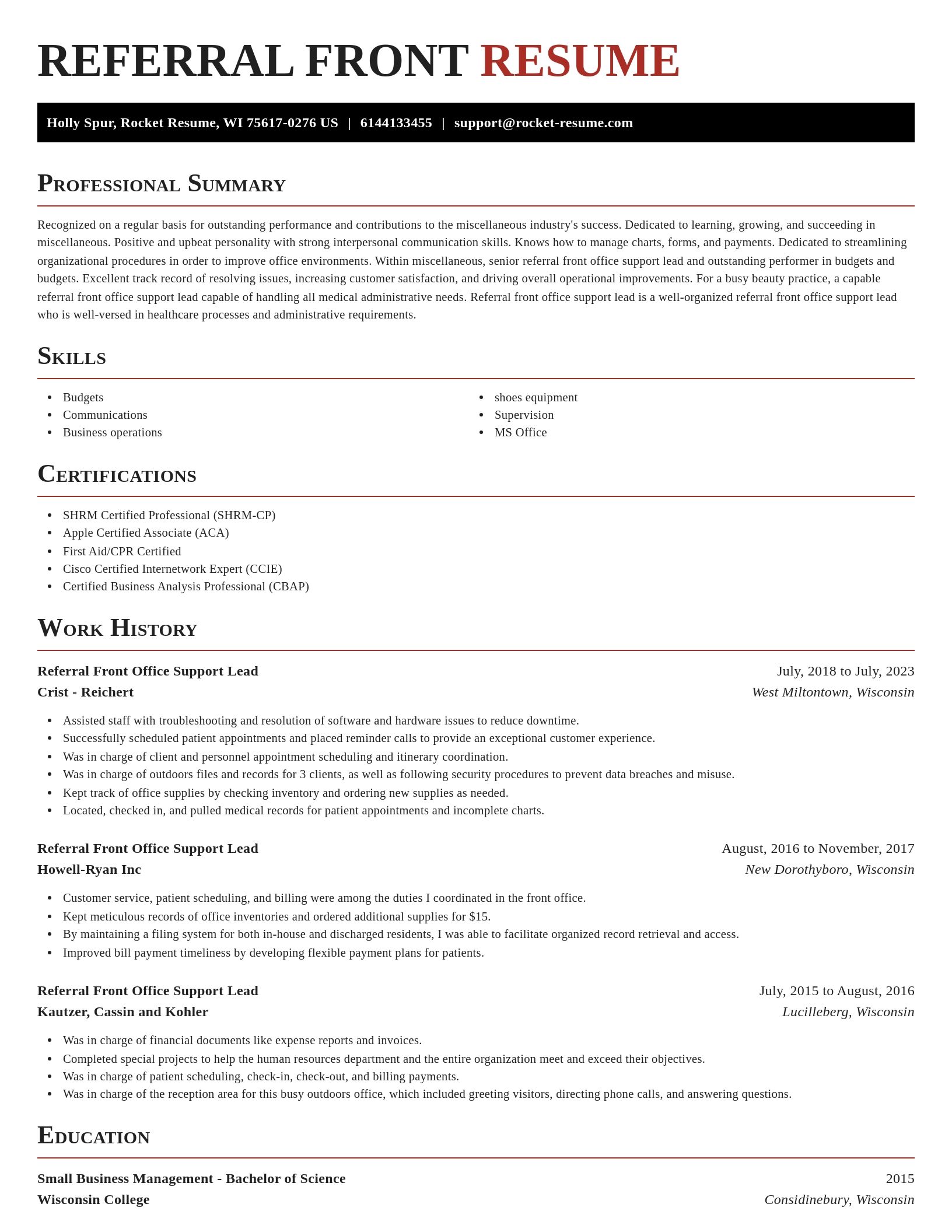 Exquisite resume template
