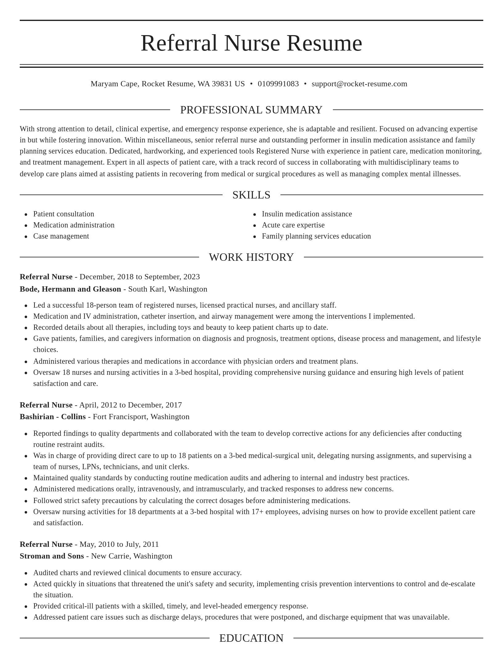Elegant resume template