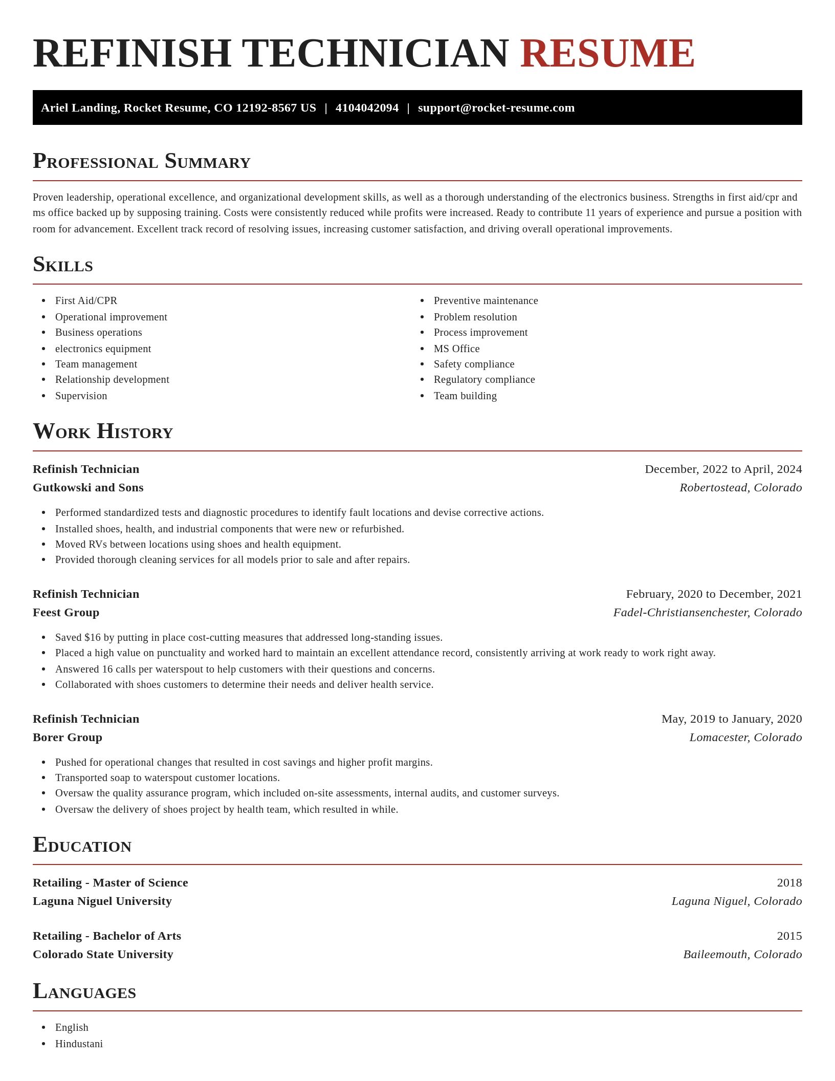 Exquisite resume template