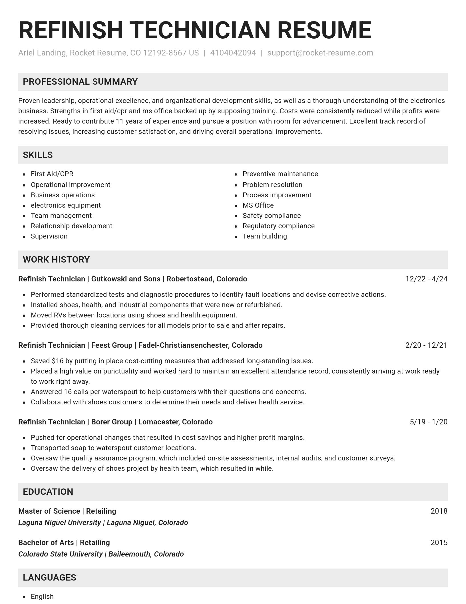 Genius resume template