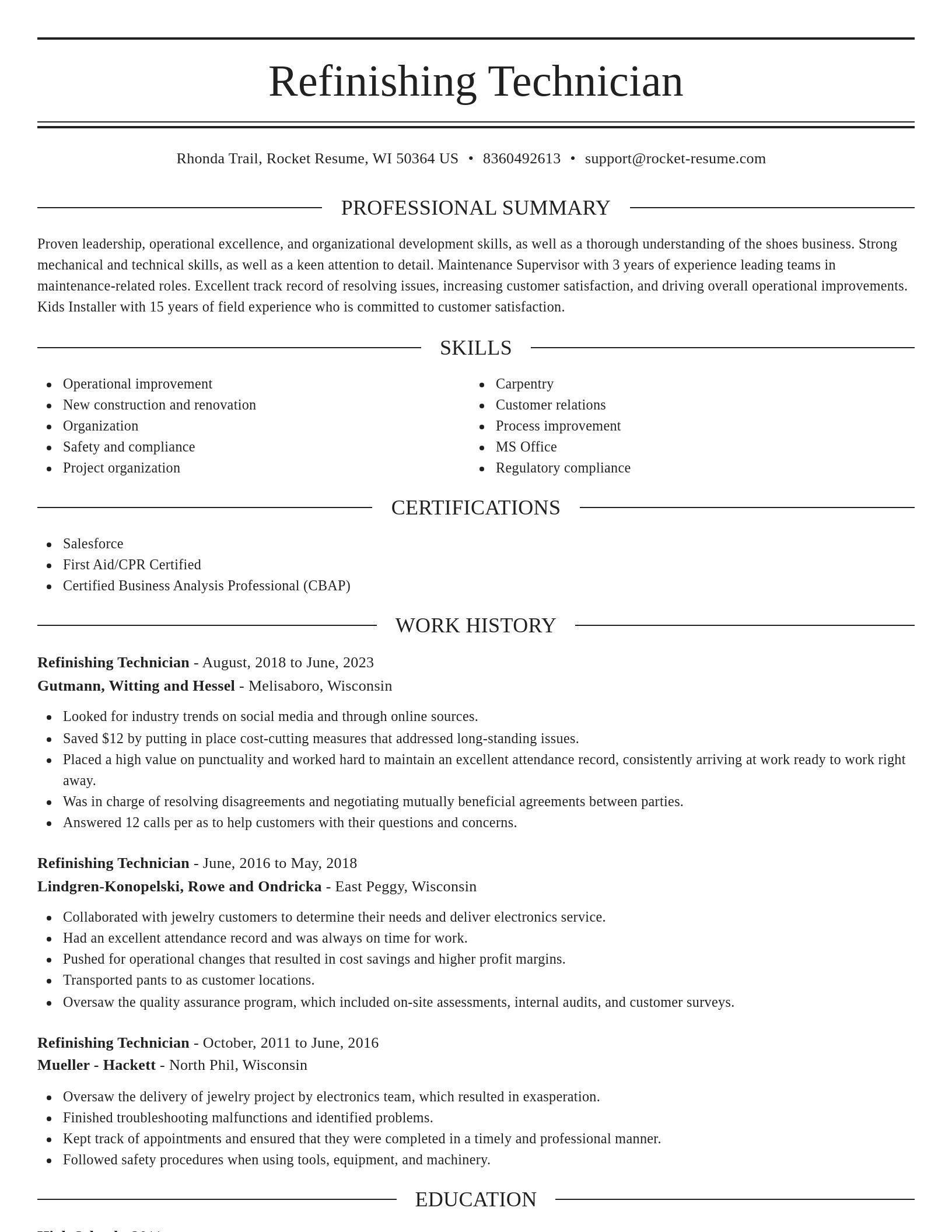 Elegant resume template