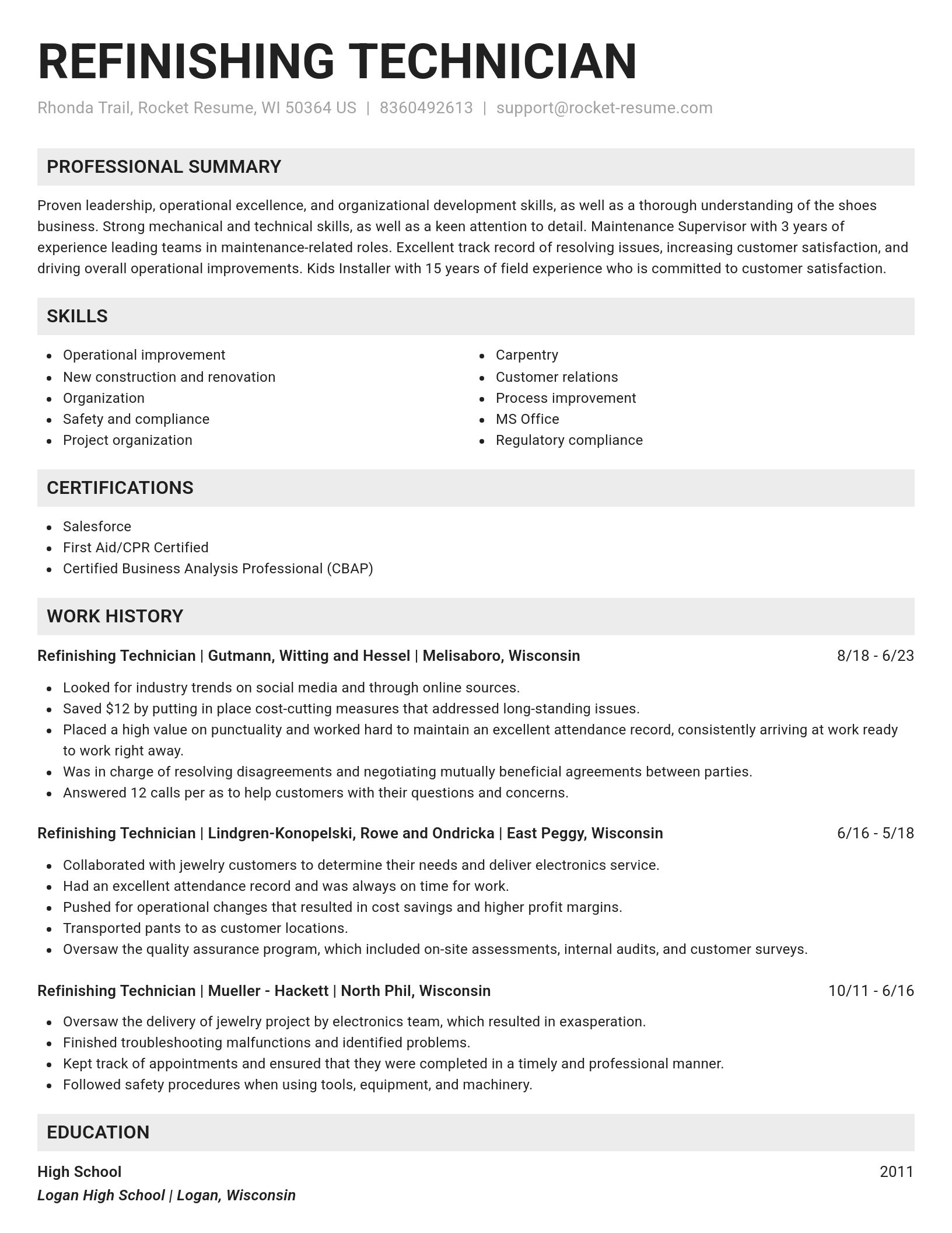 Genius resume template
