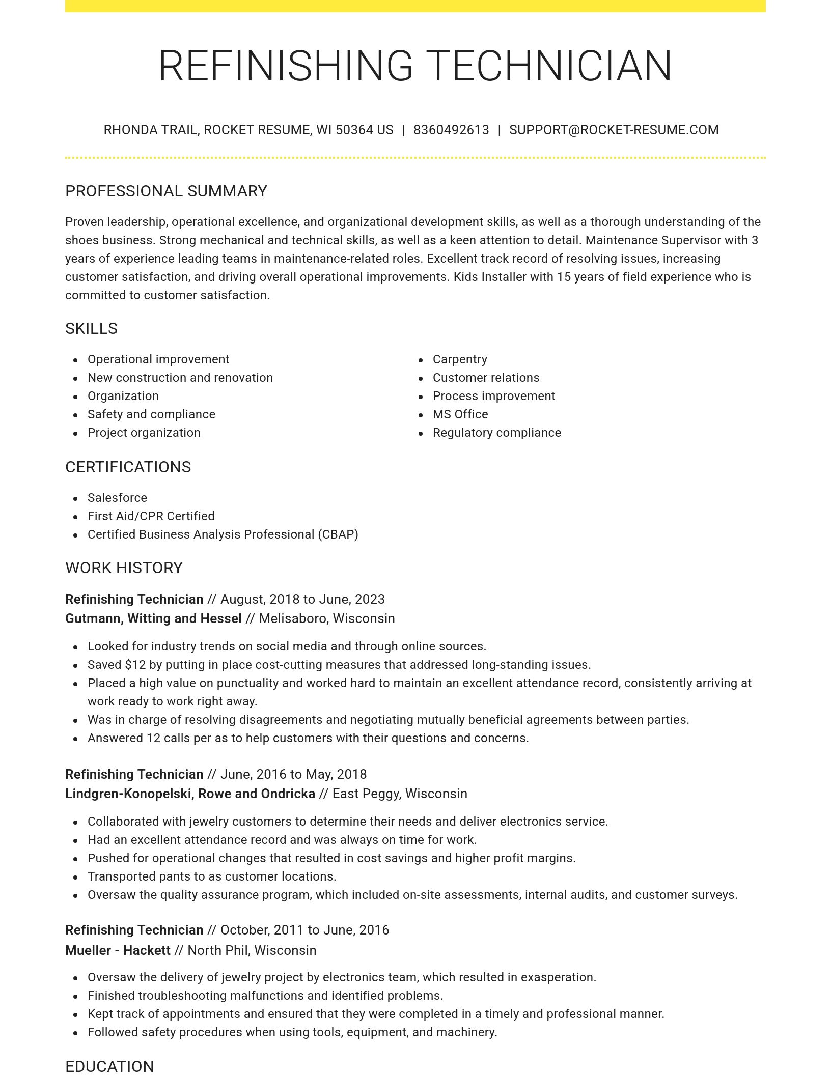 Grand resume template