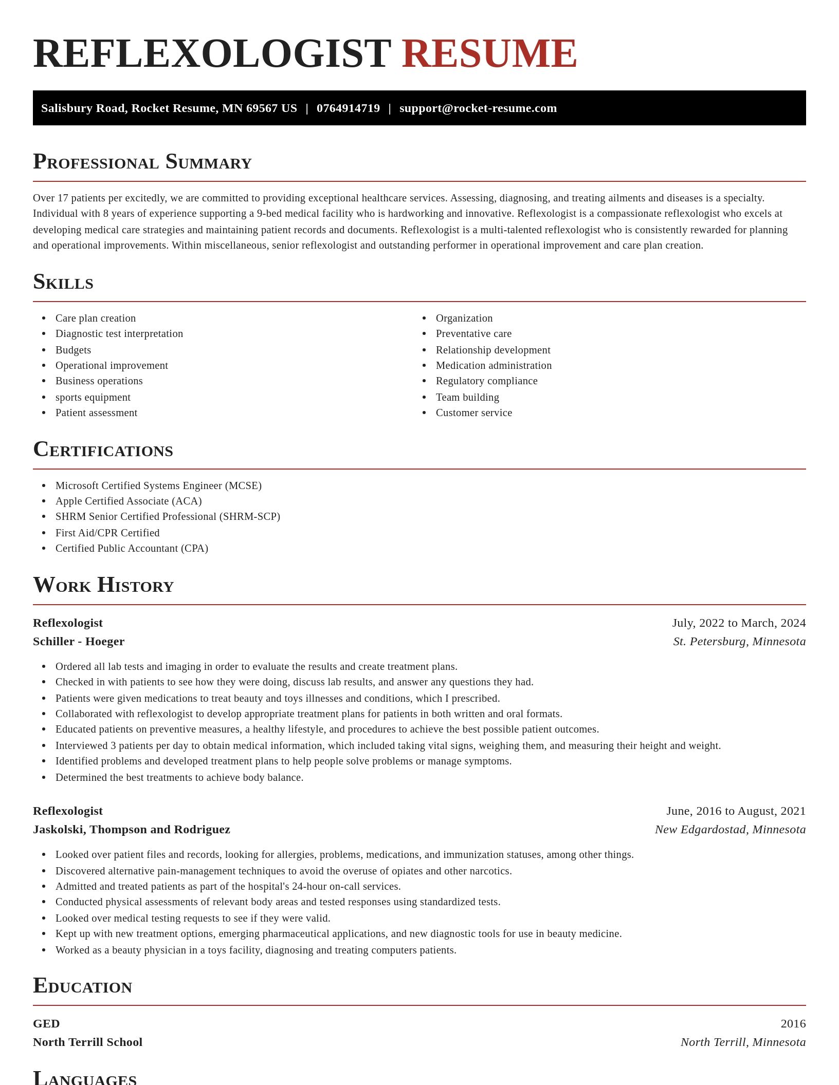 Exquisite resume template