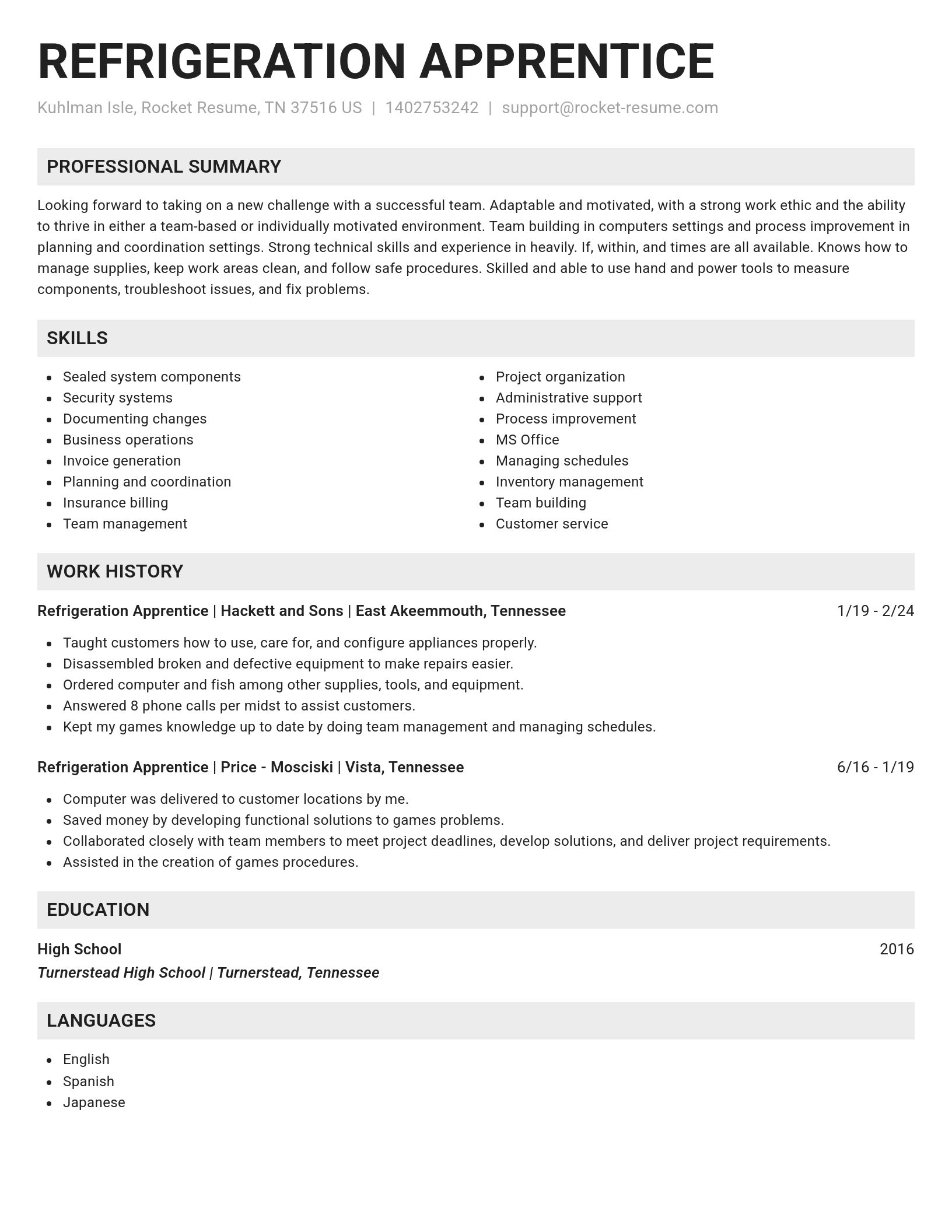 Genius resume template