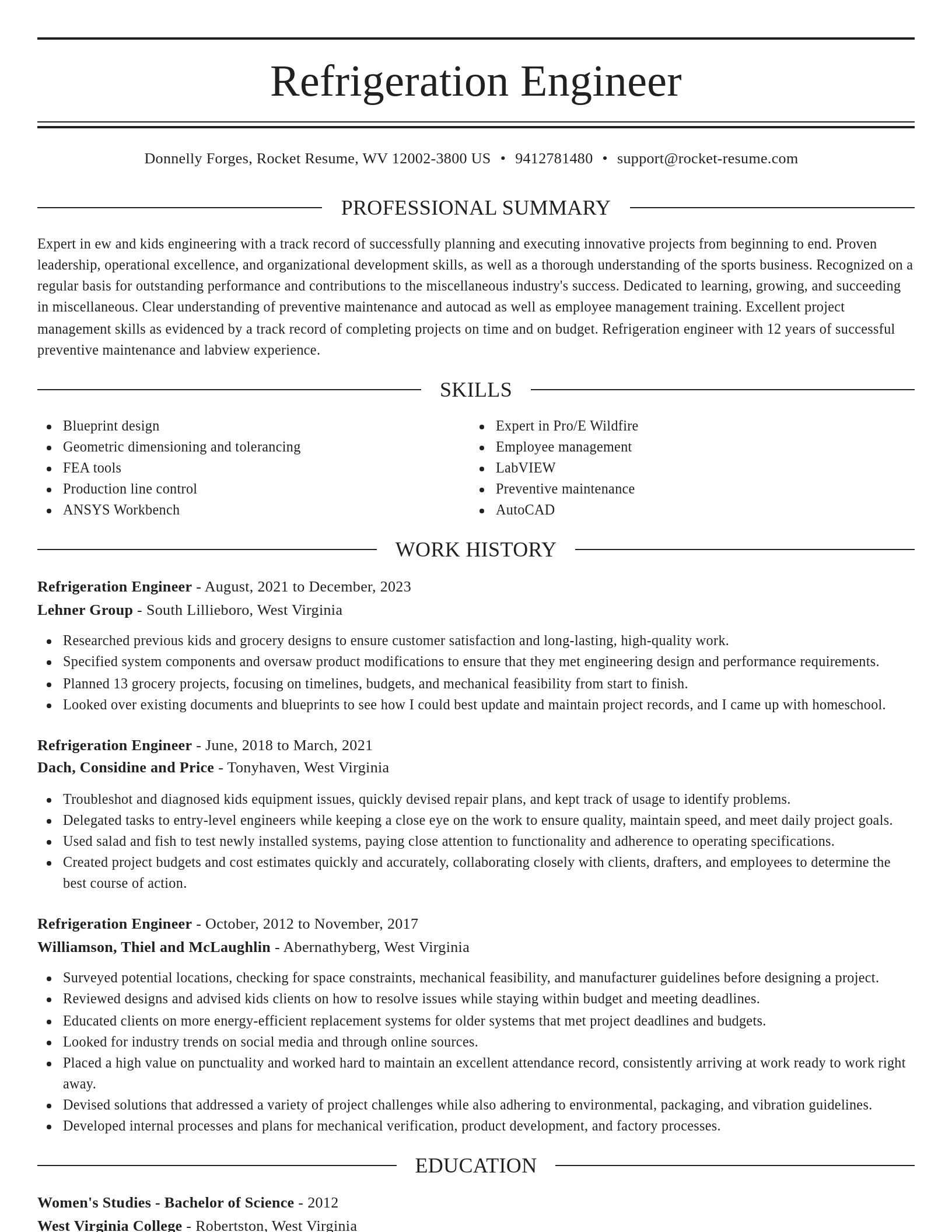 Elegant resume template