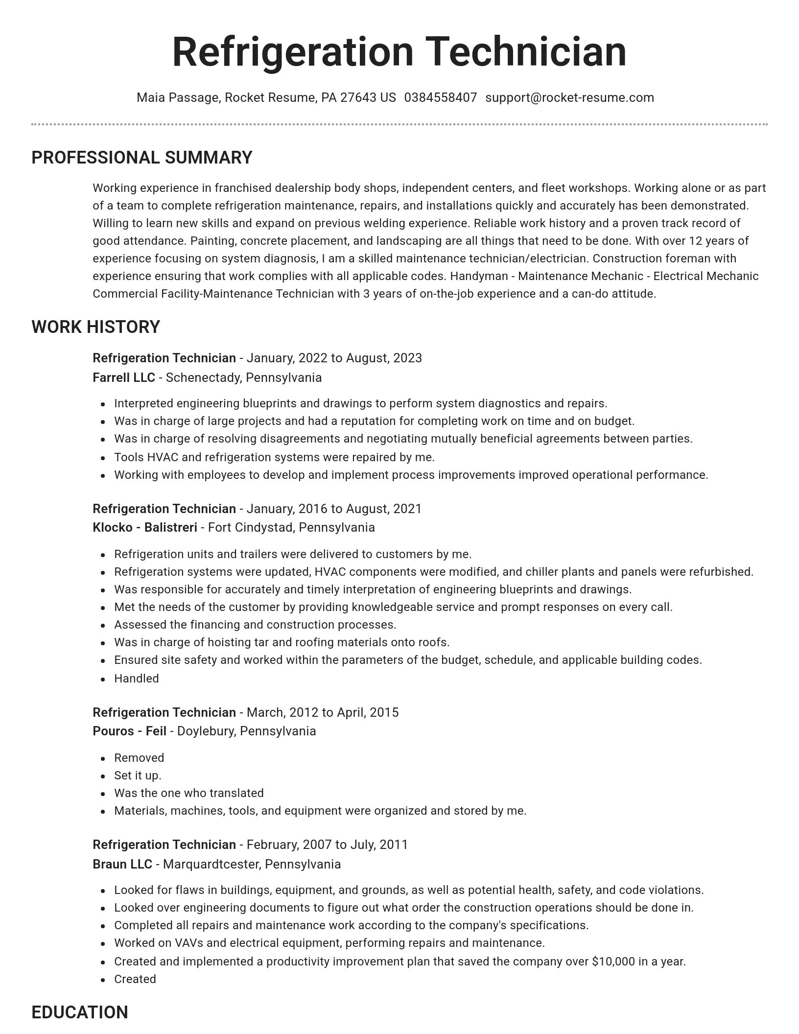 Brilliant resume template