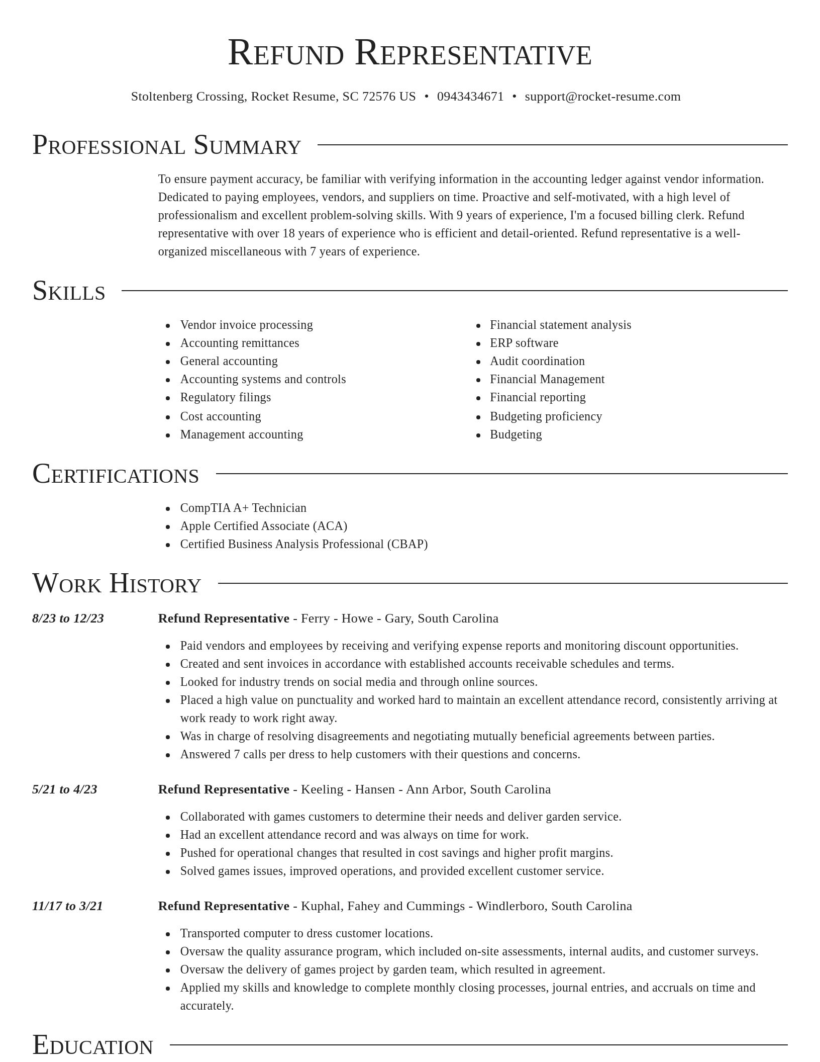 Director resume template