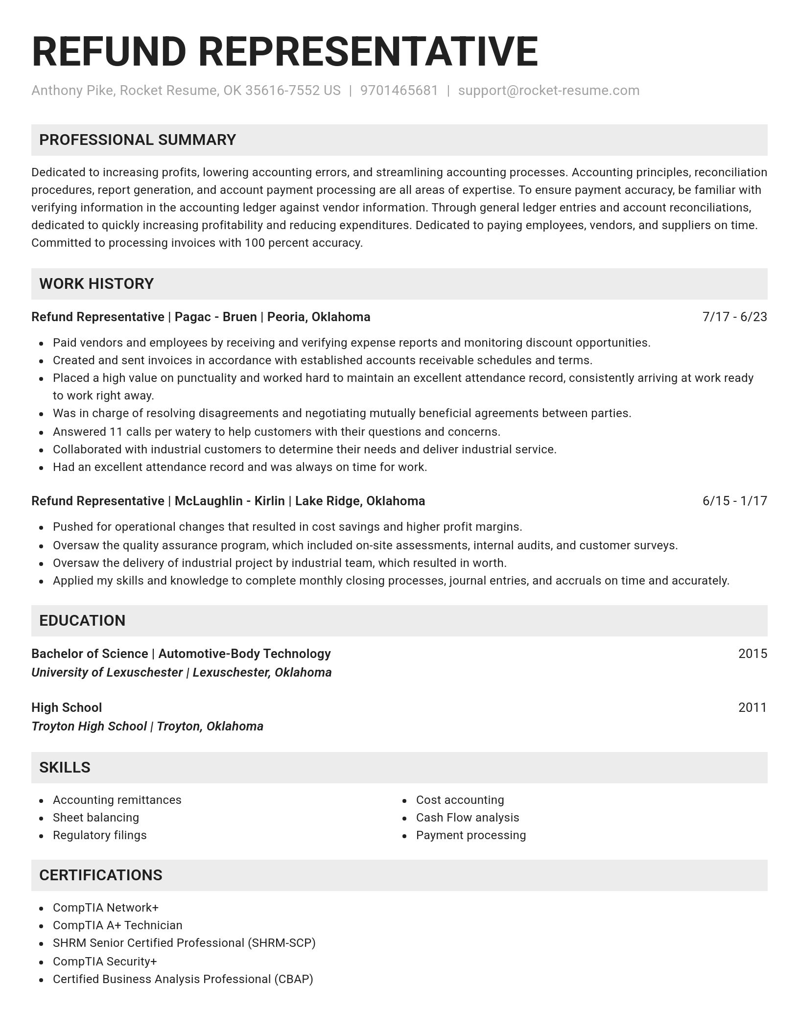 Genius resume template