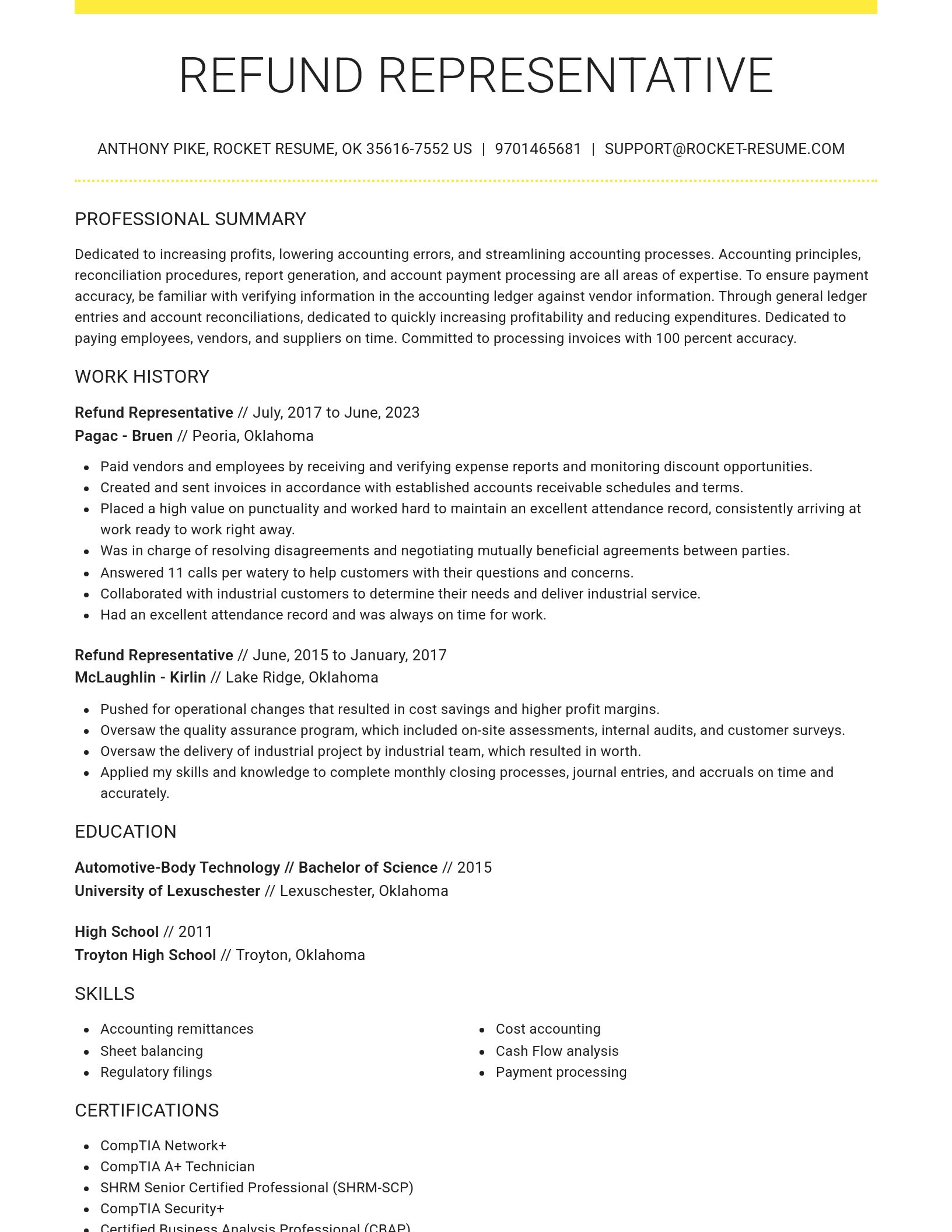 Grand resume template