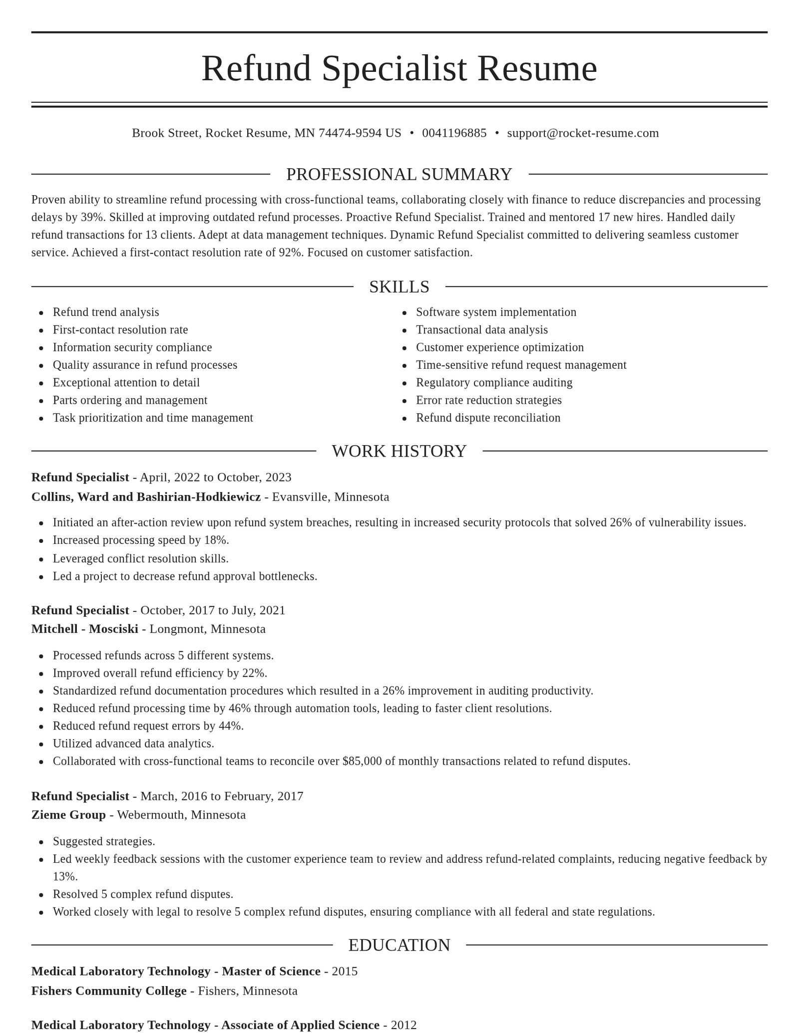 Elegant resume template