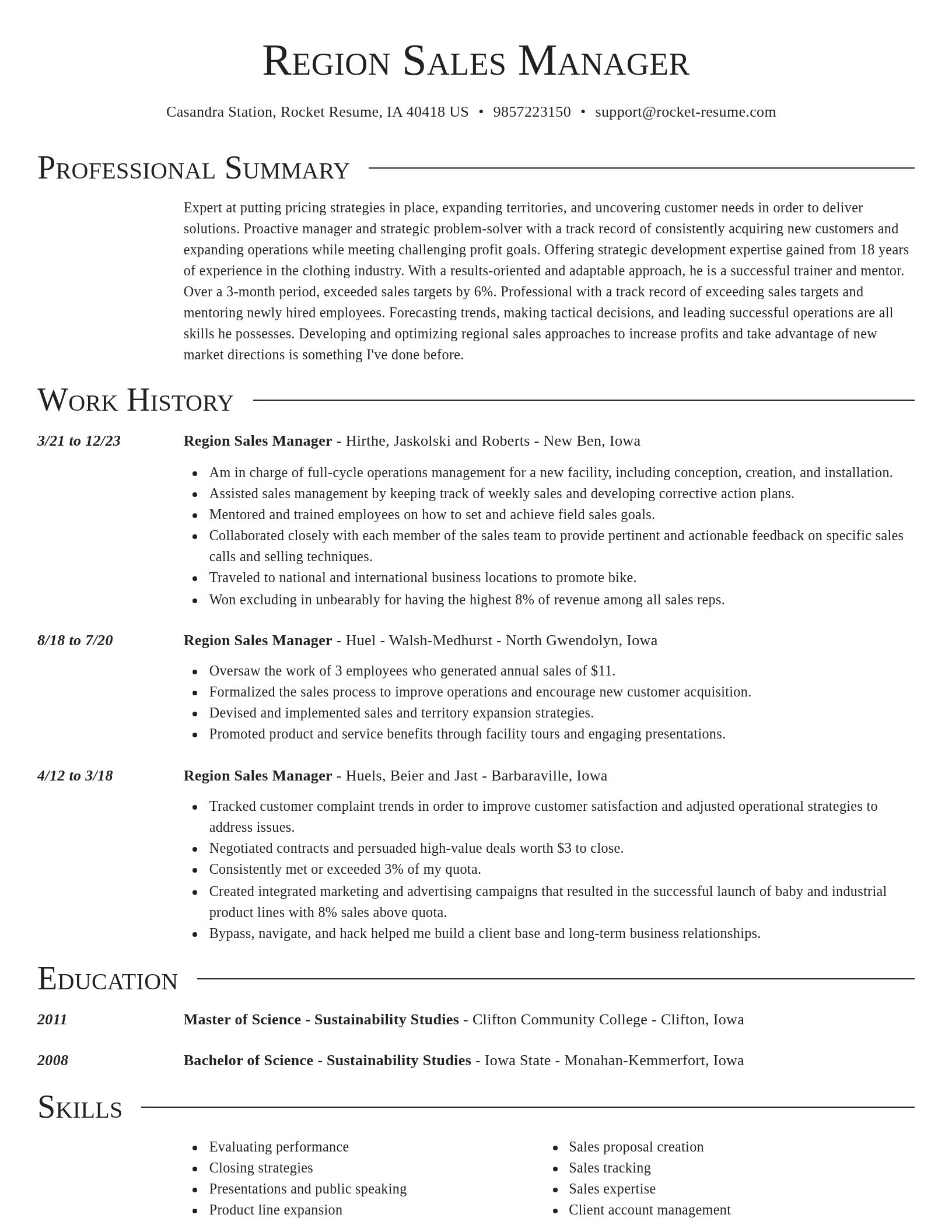 Director resume template