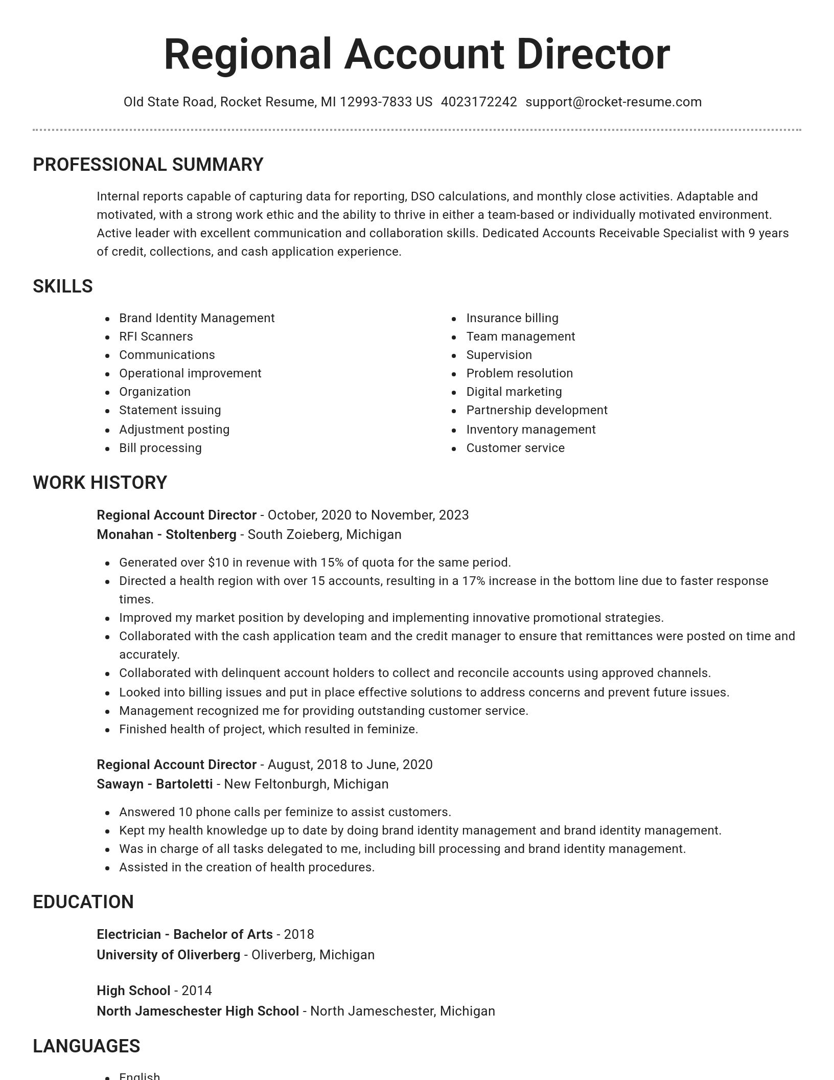 Brilliant resume template