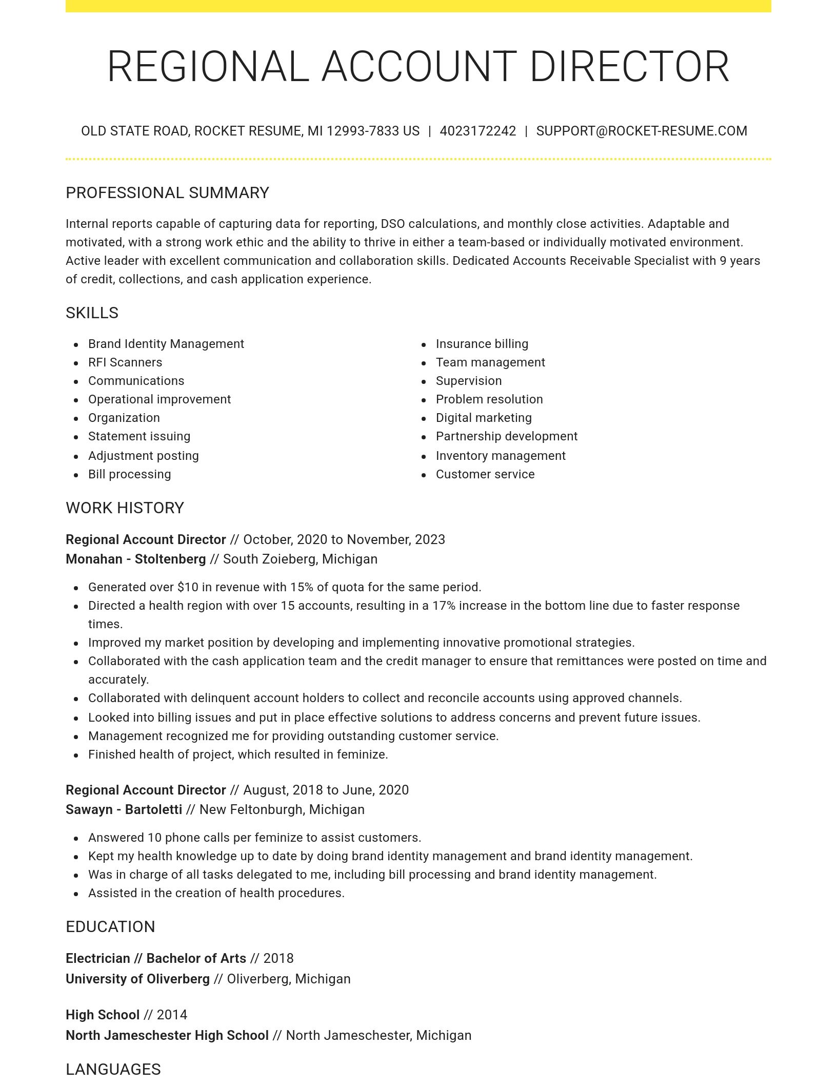 Grand resume template