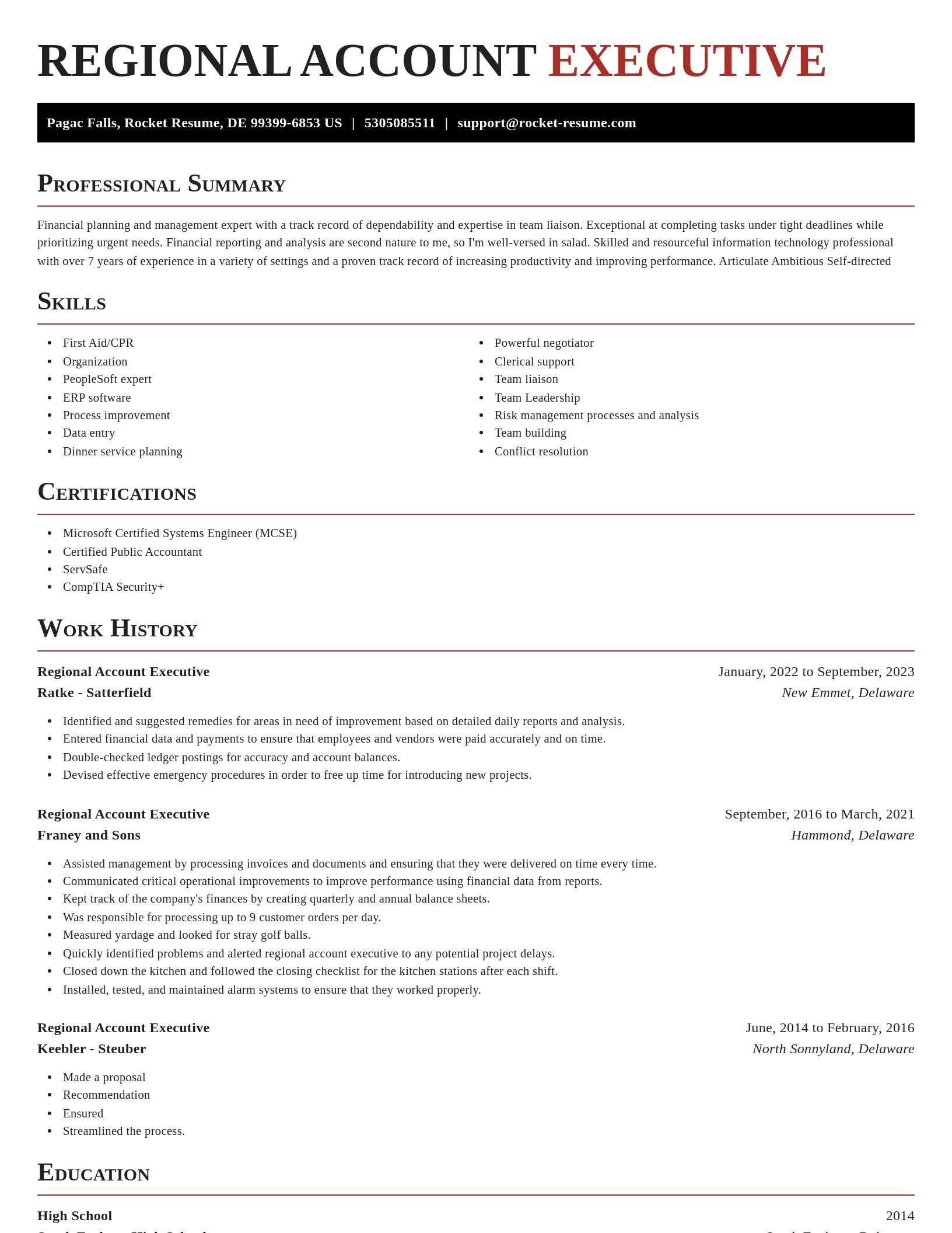 Exquisite resume template
