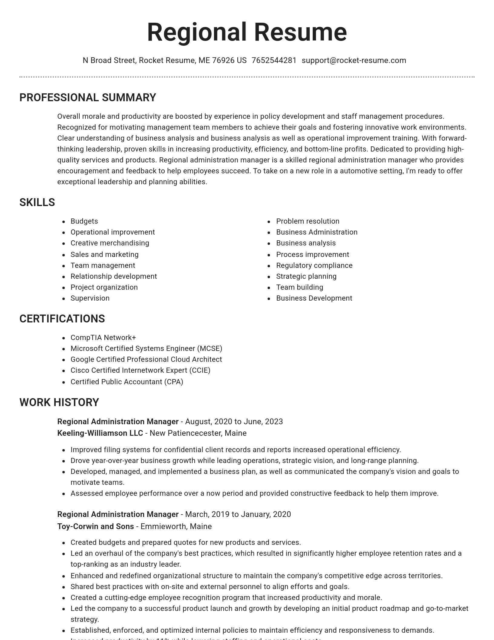 Brilliant resume template