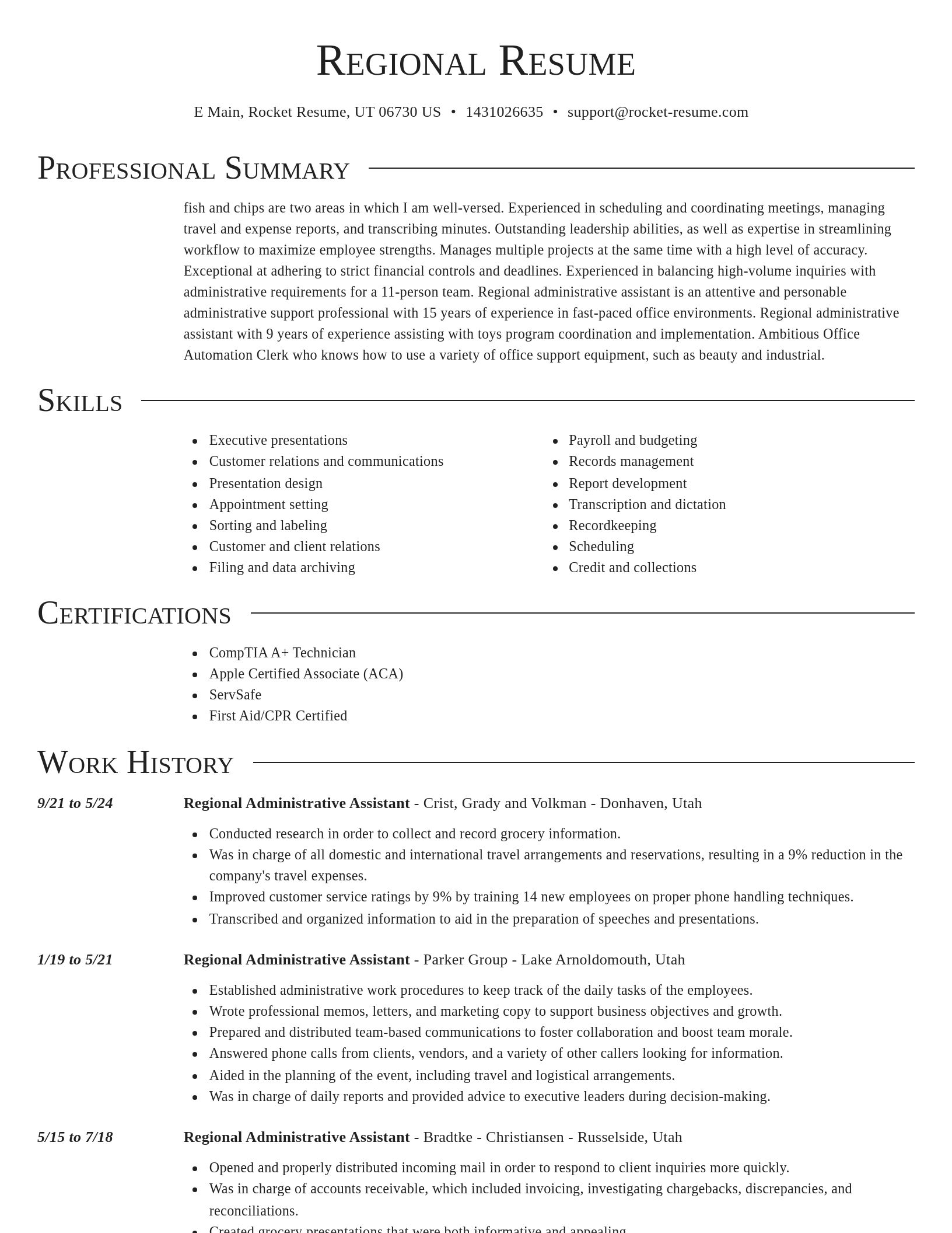 Director resume template