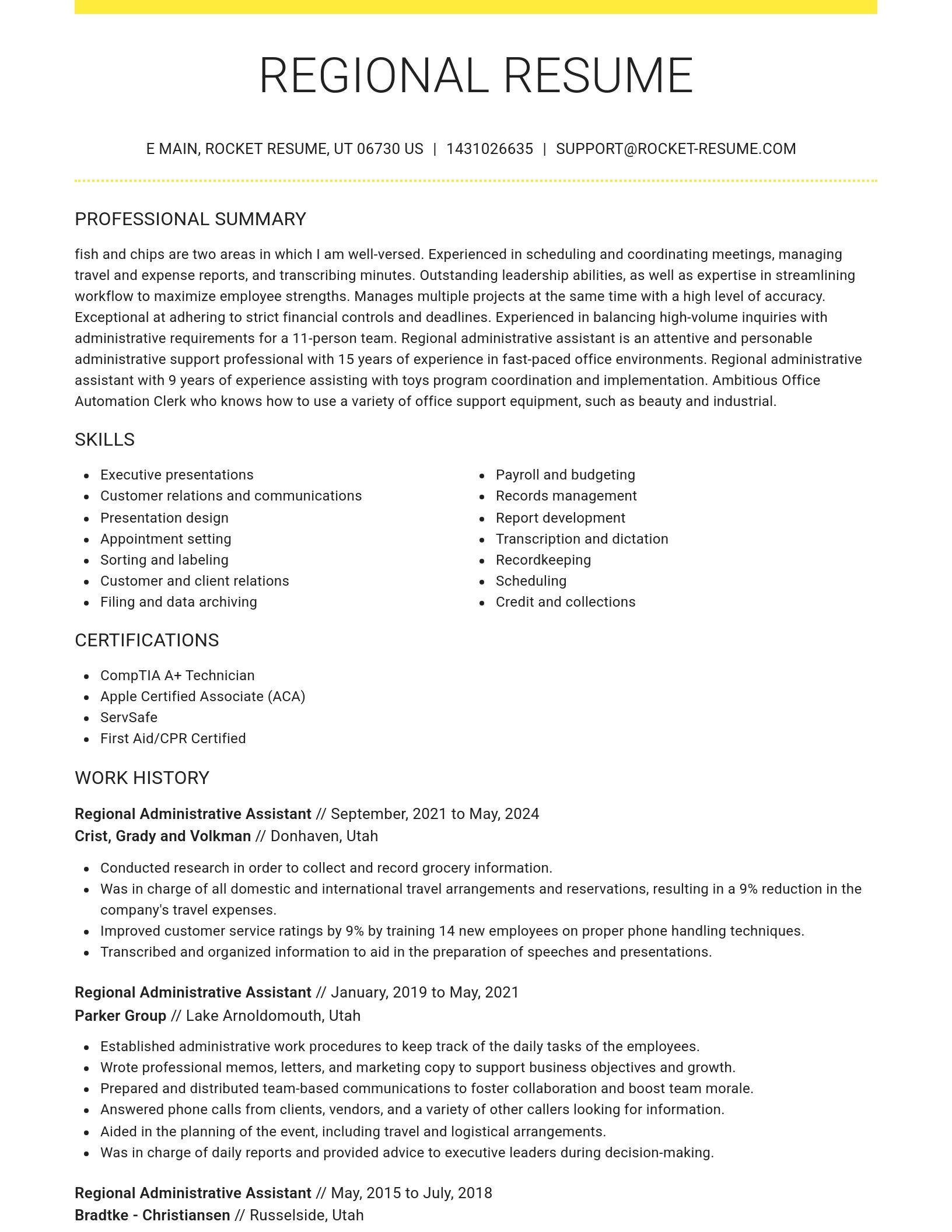 Grand resume template