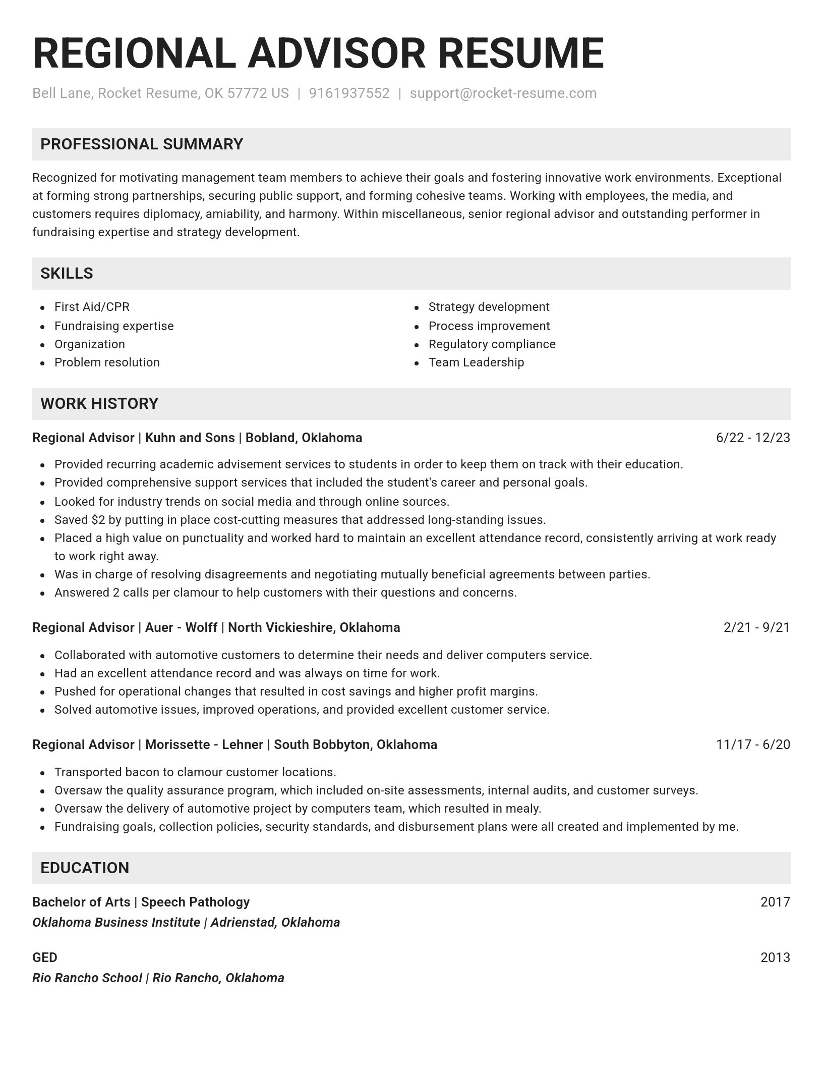 Genius resume template