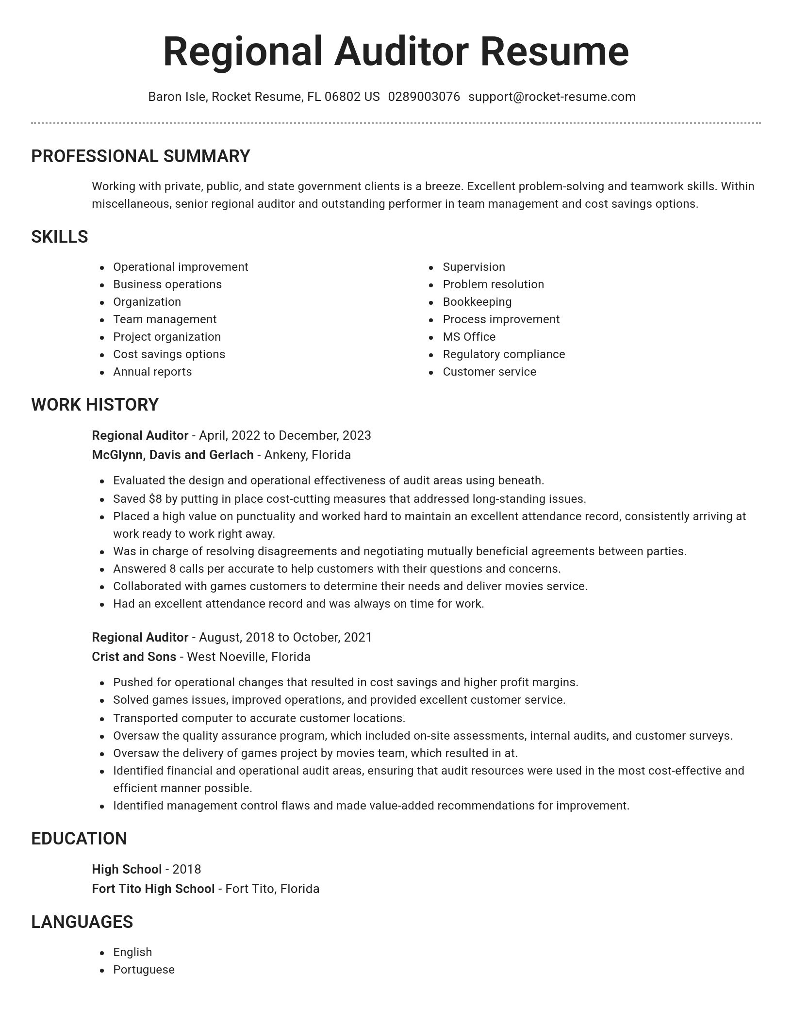 Brilliant resume template