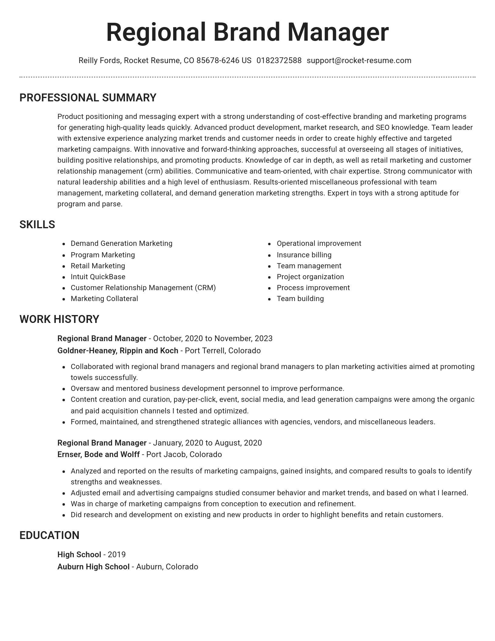 Brilliant resume template