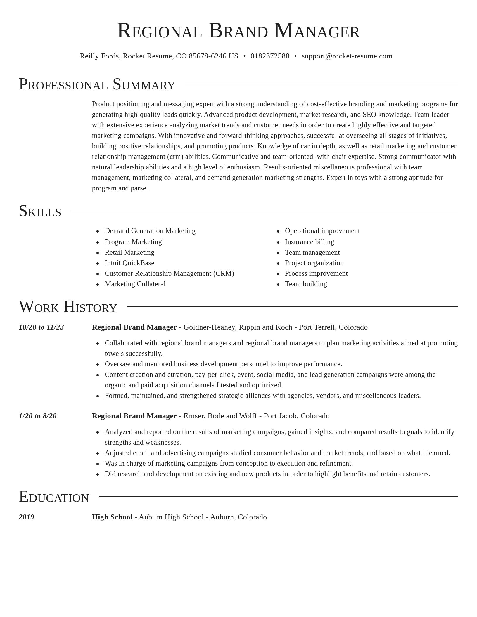 Director resume template