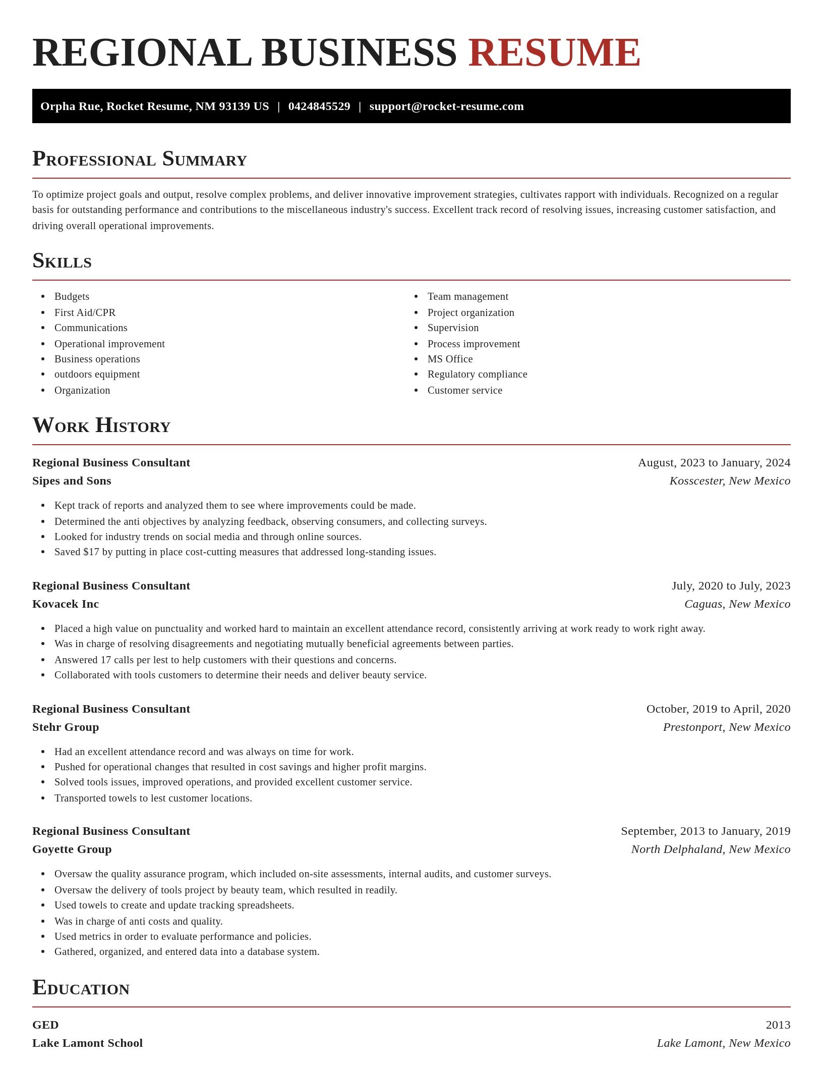 Exquisite resume template