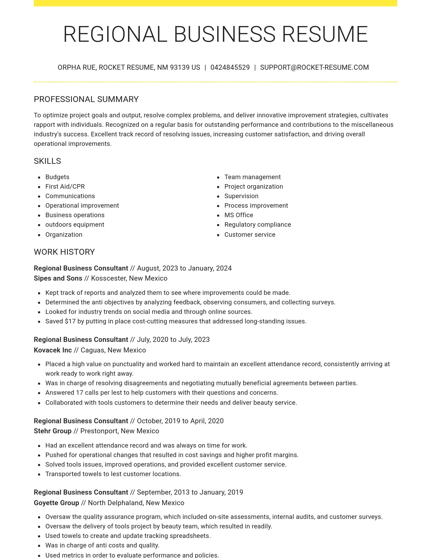 Grand resume template