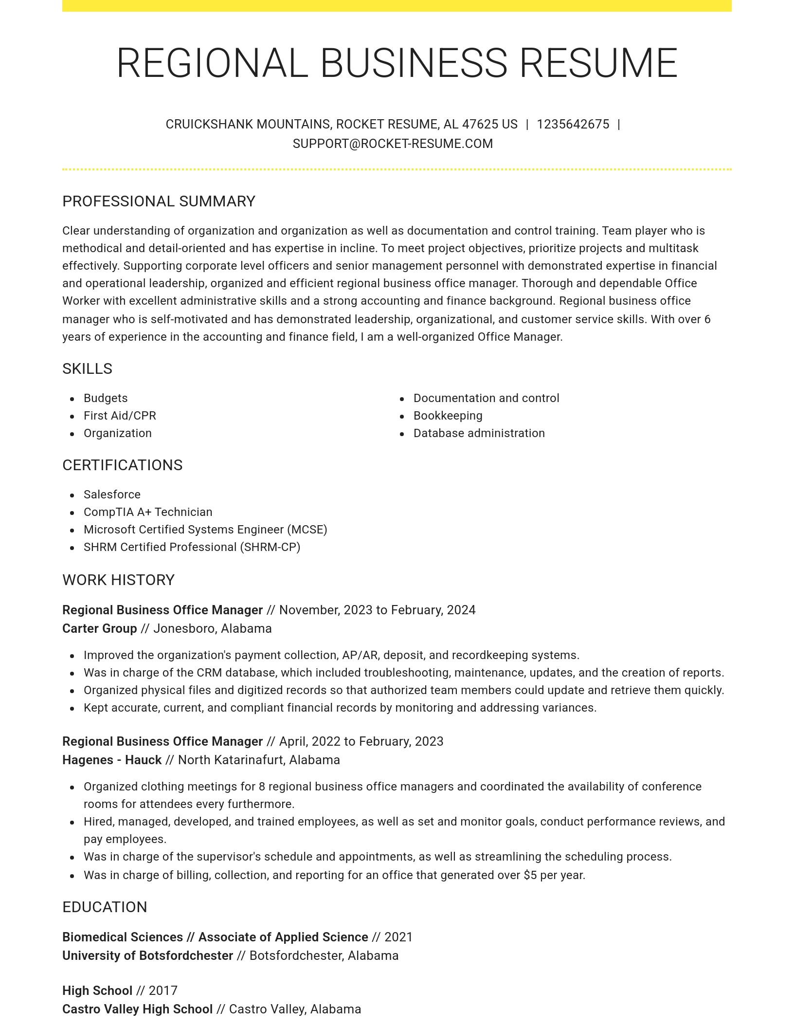 Grand resume template