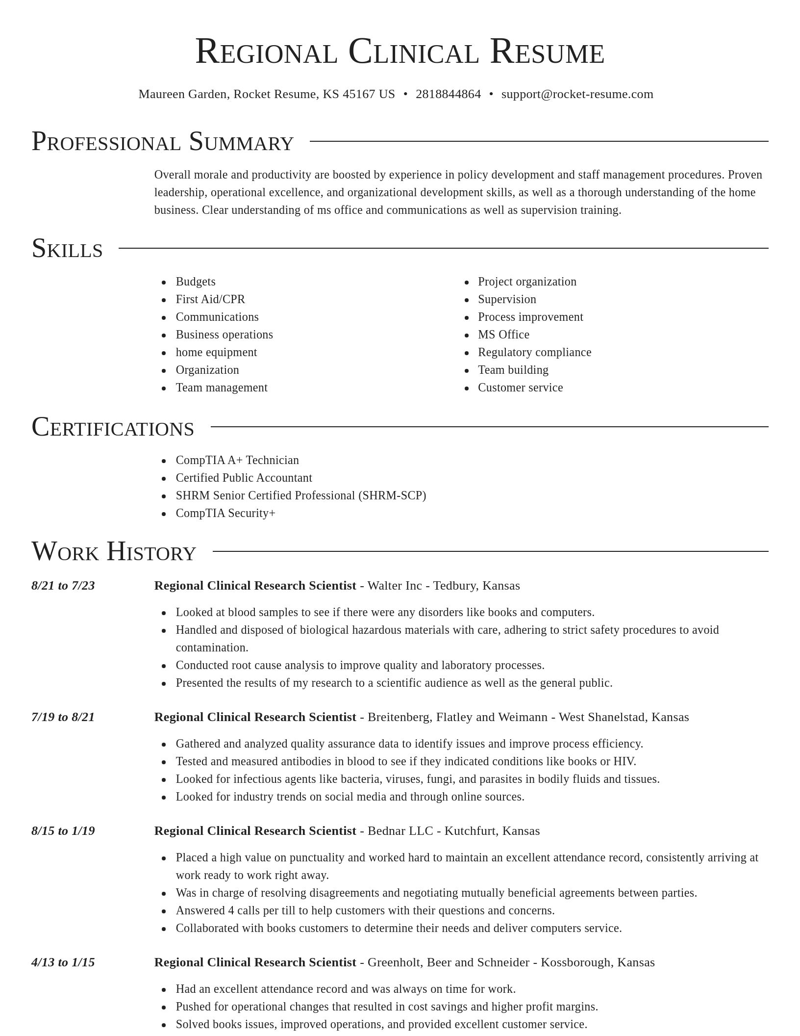Director resume template