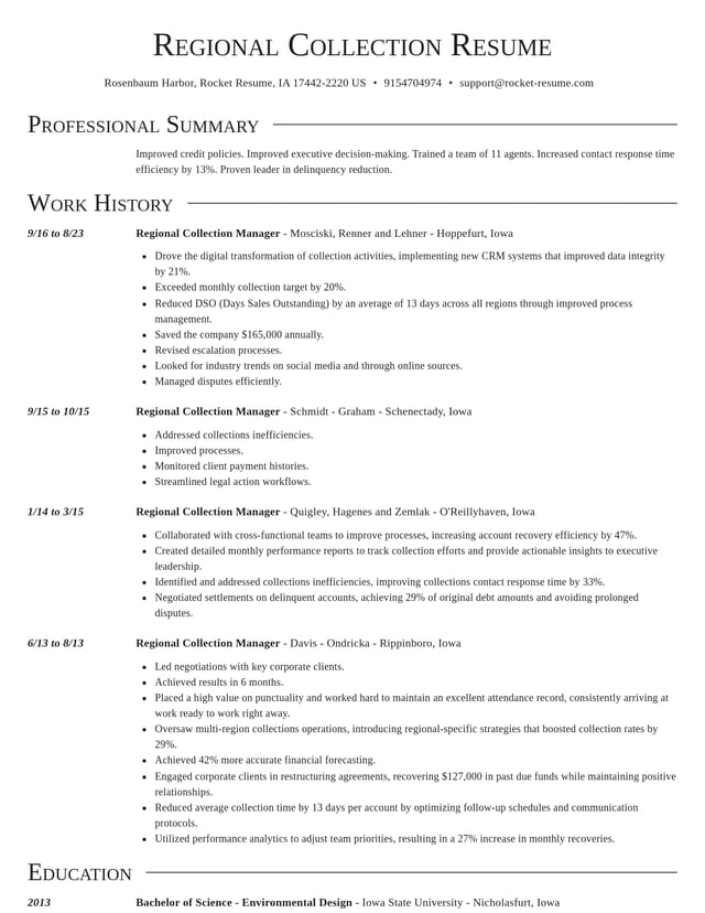 Director resume template