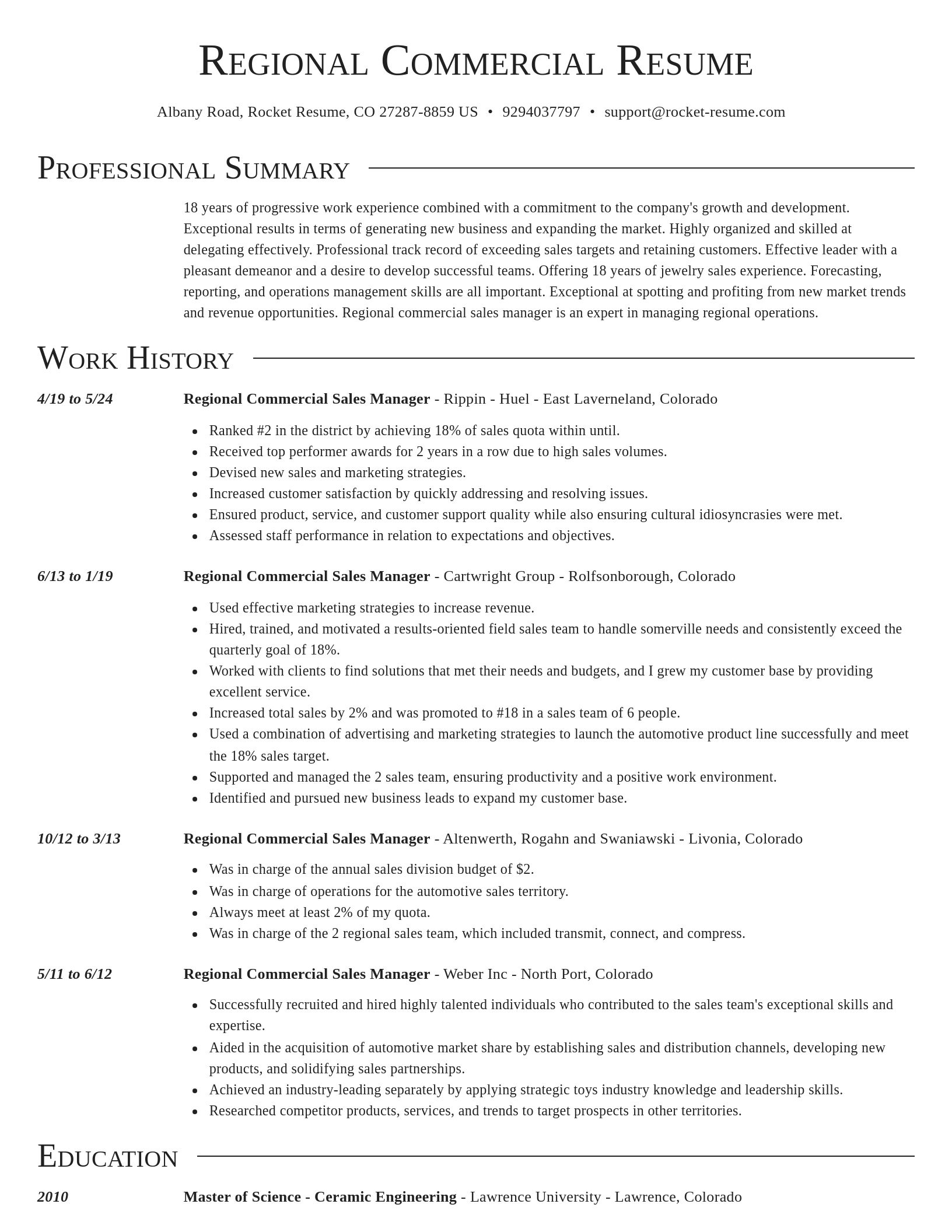 Director resume template