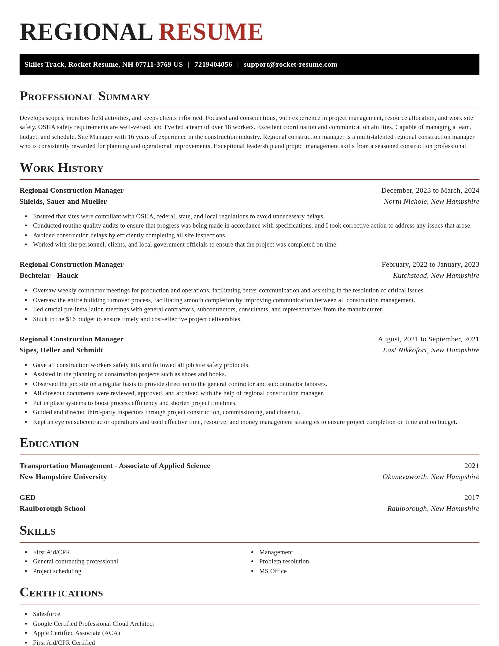 Exquisite resume template
