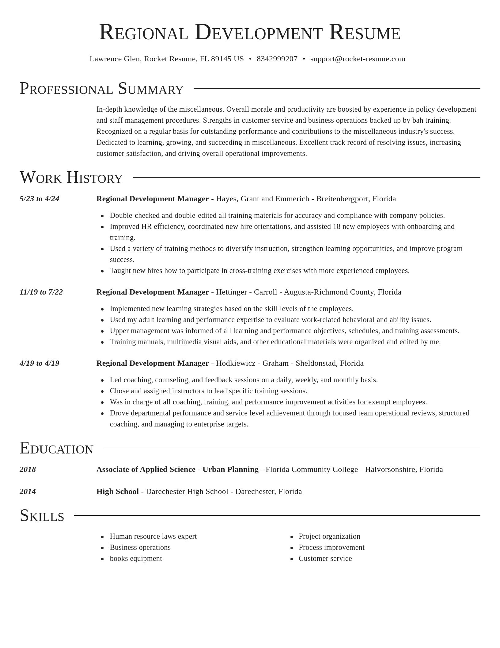 Director resume template
