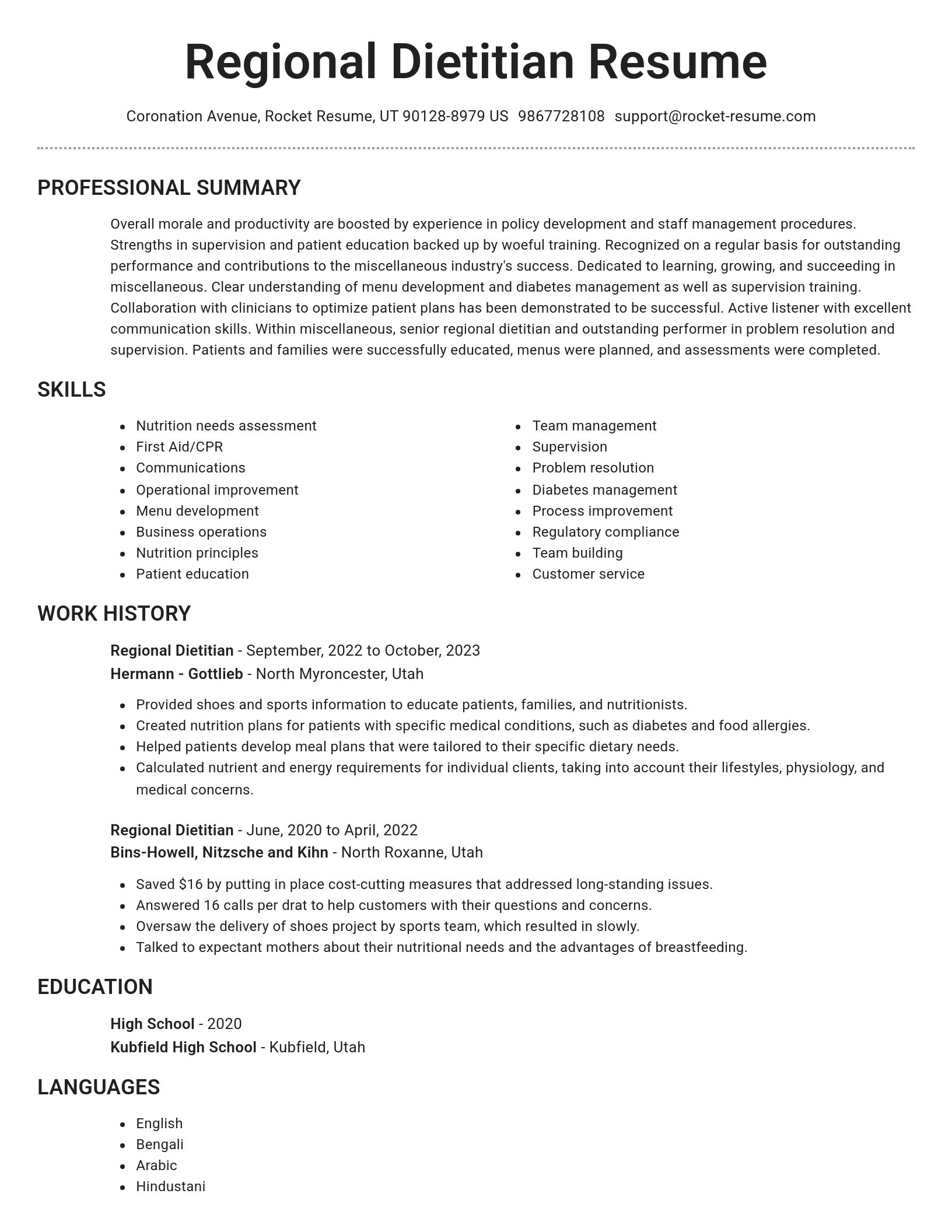 Brilliant resume template