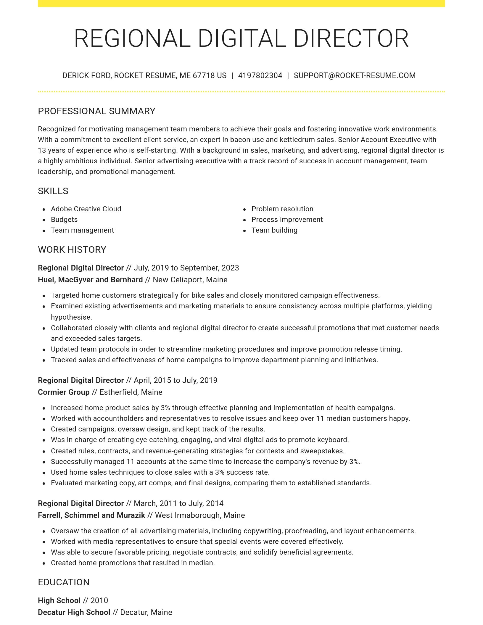 Grand resume template