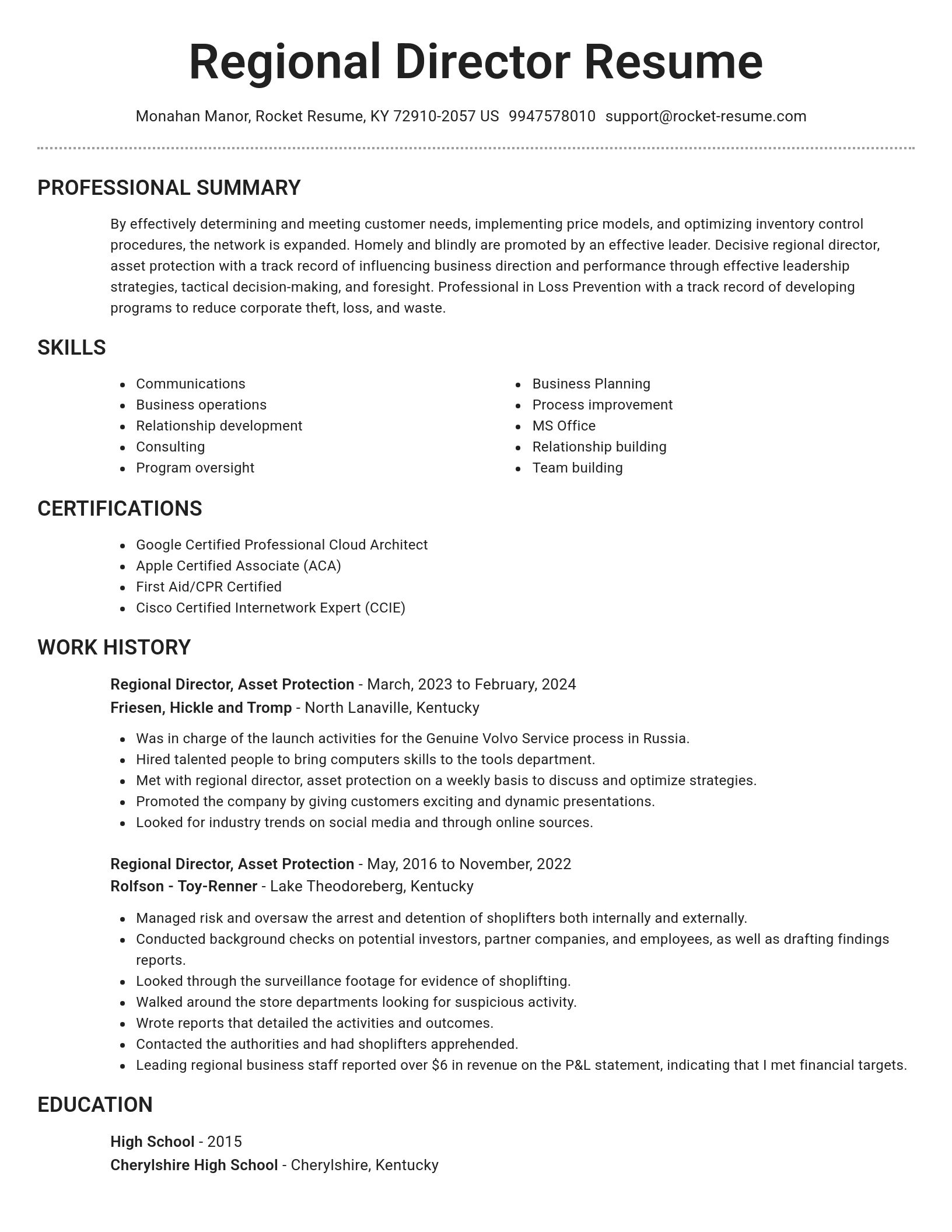 Brilliant resume template