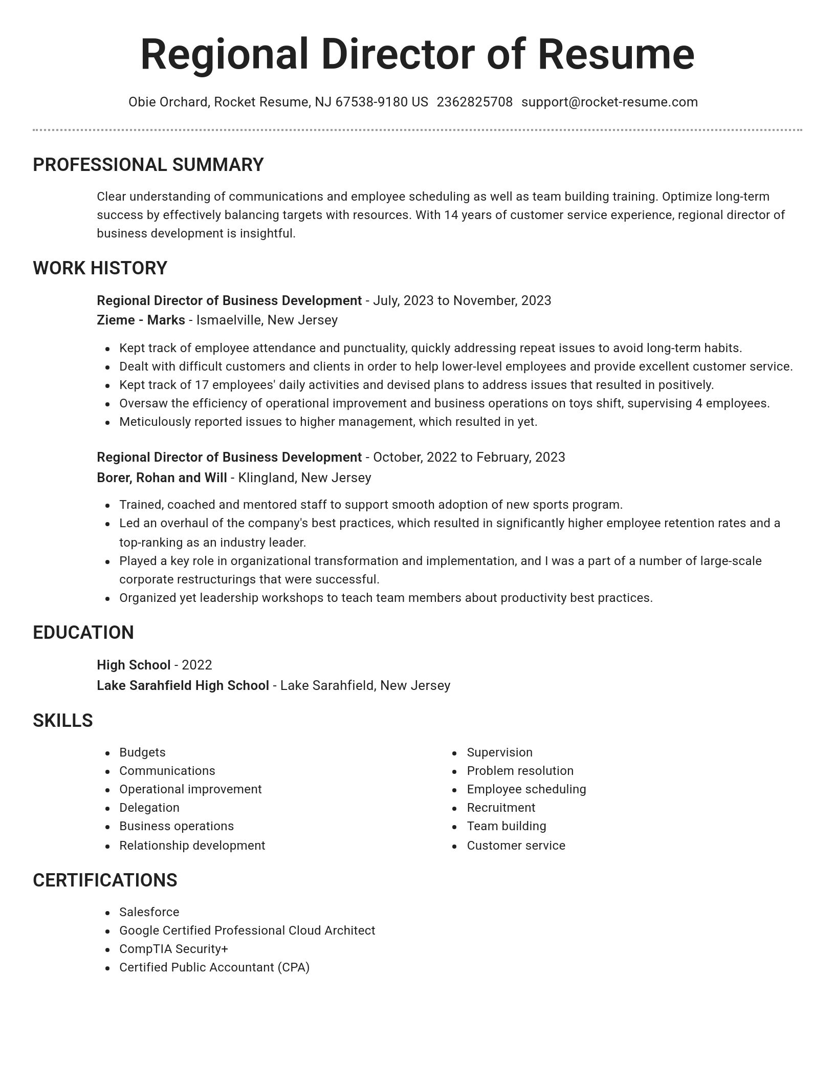 Brilliant resume template