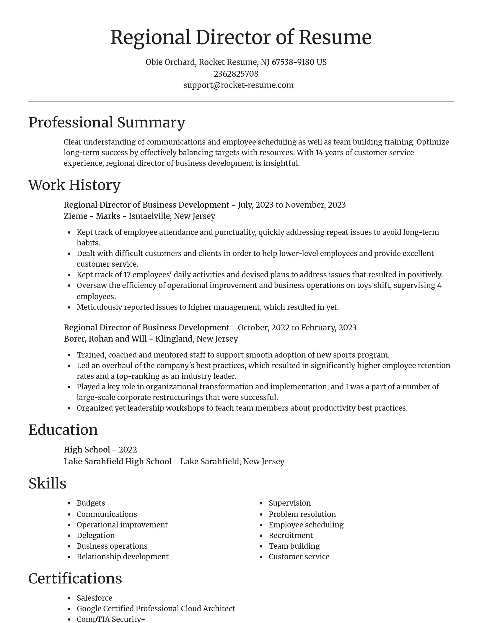 Focal Point resume template