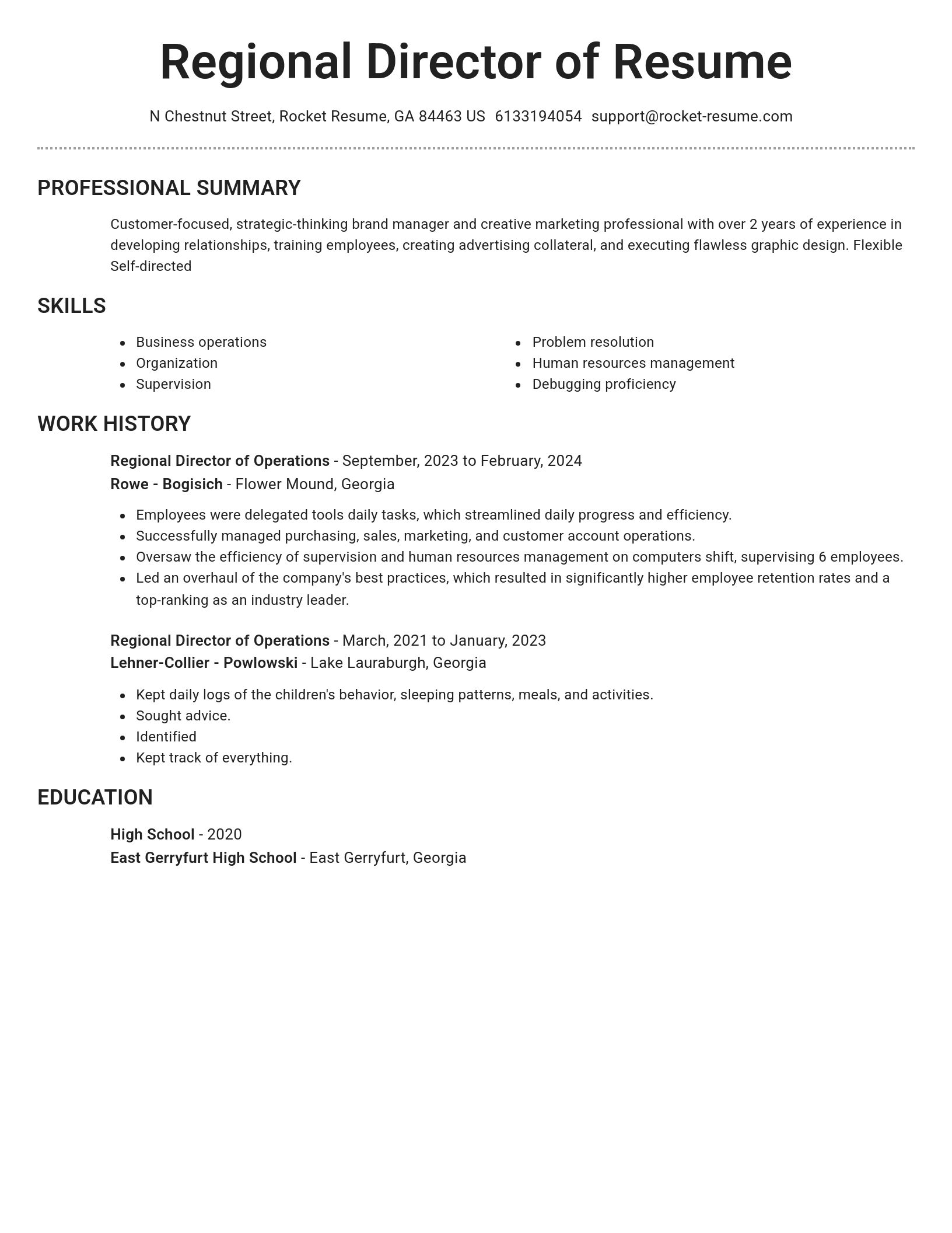 Brilliant resume template