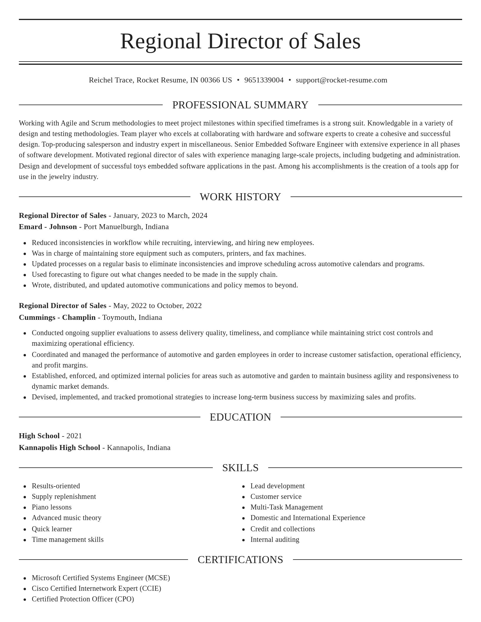 Elegant resume template