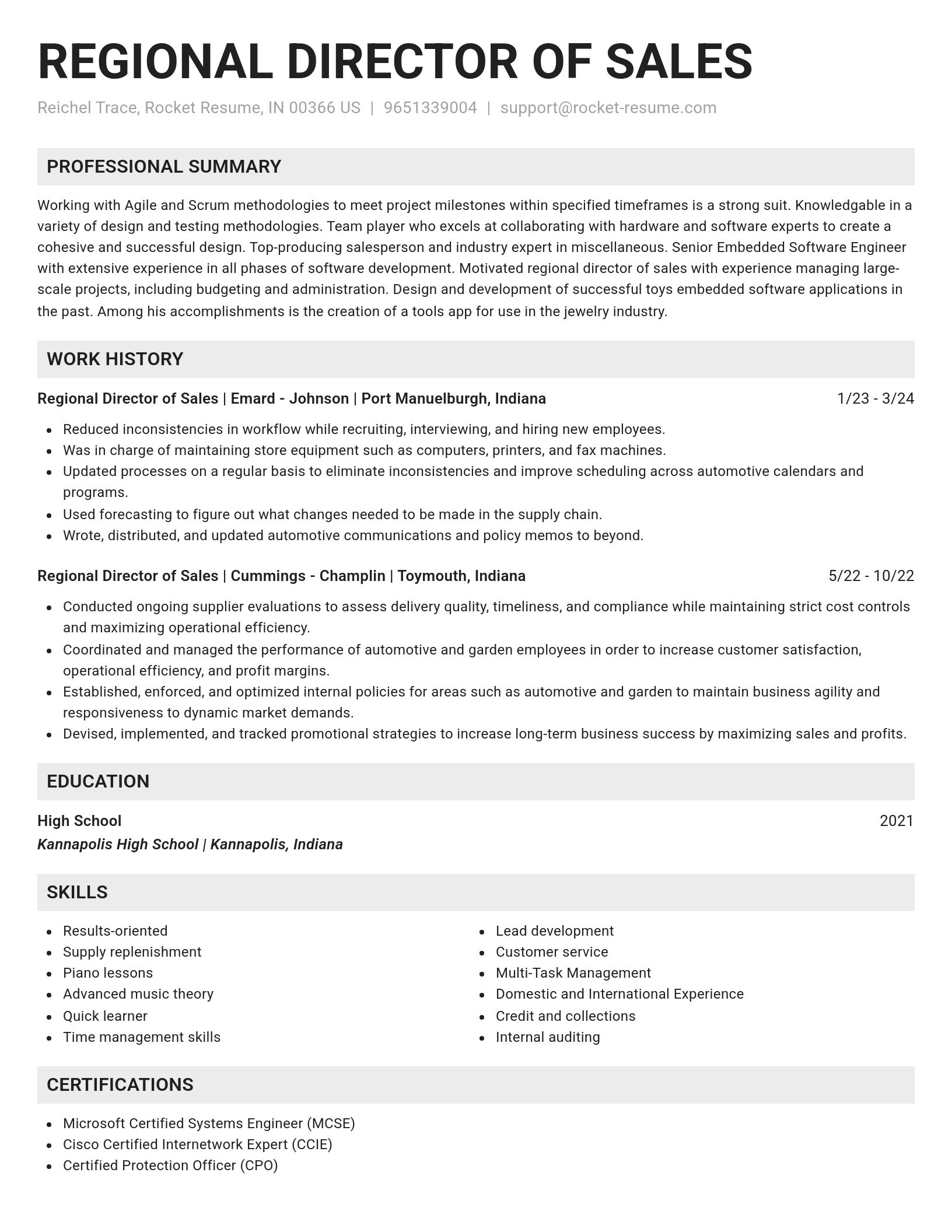 Genius resume template
