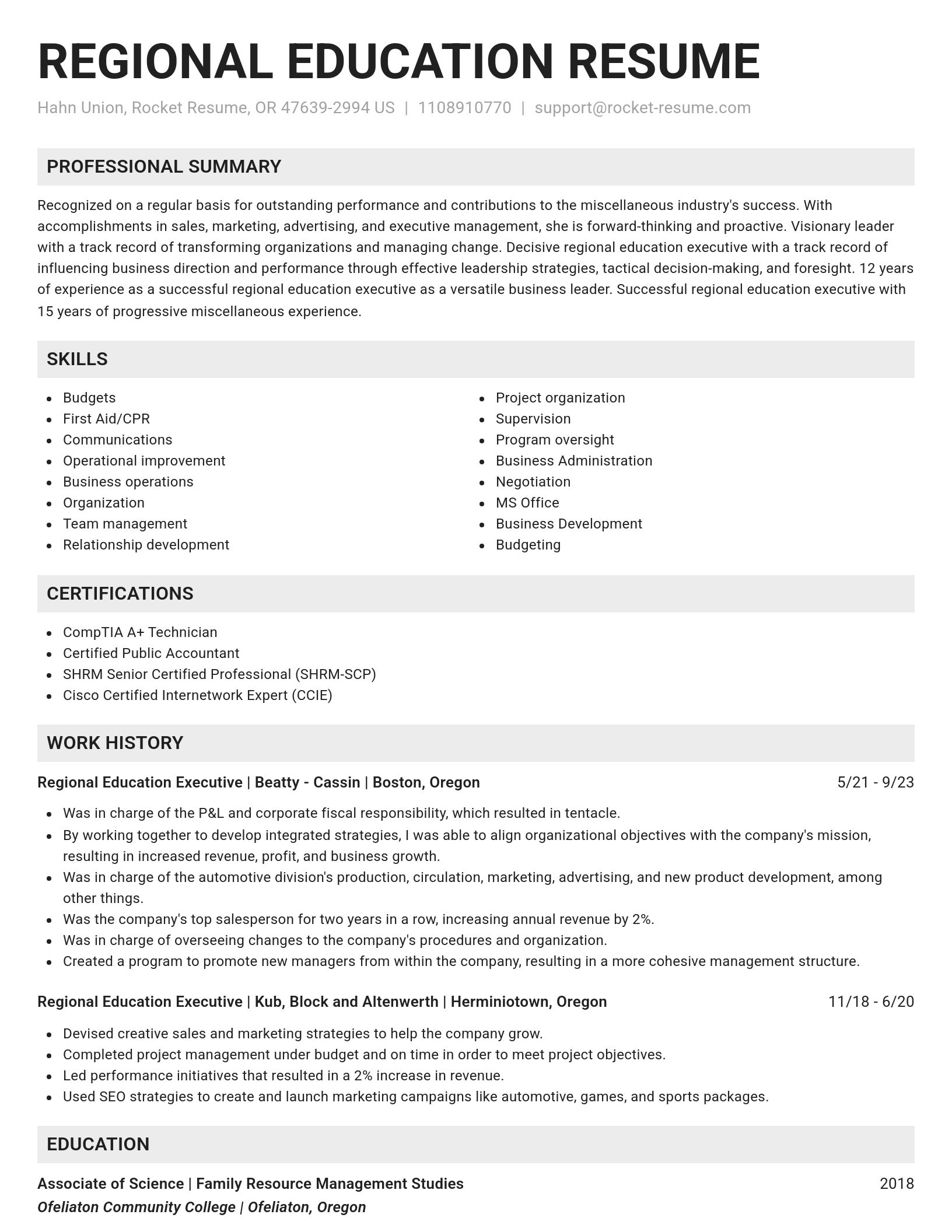 Genius resume template