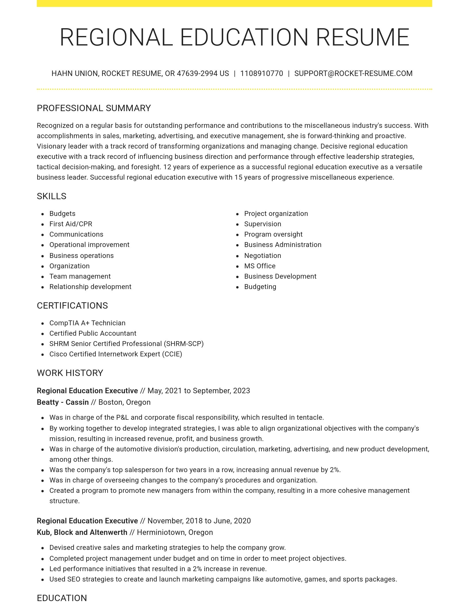 Grand resume template
