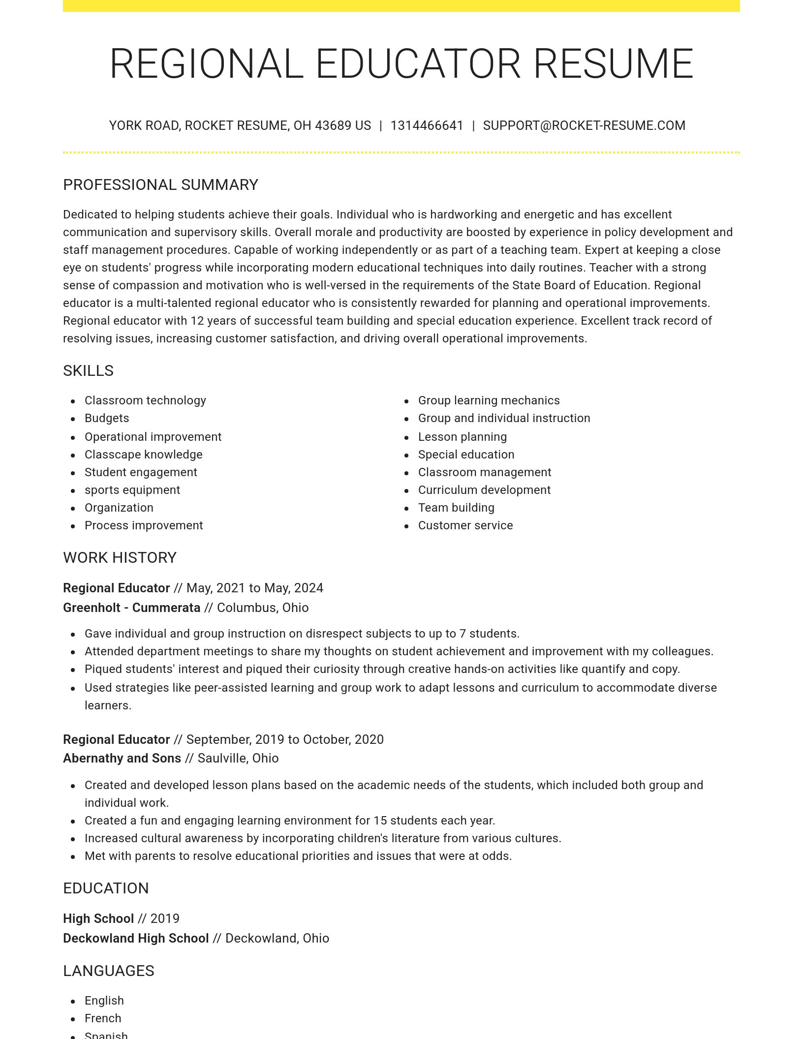 Grand resume template