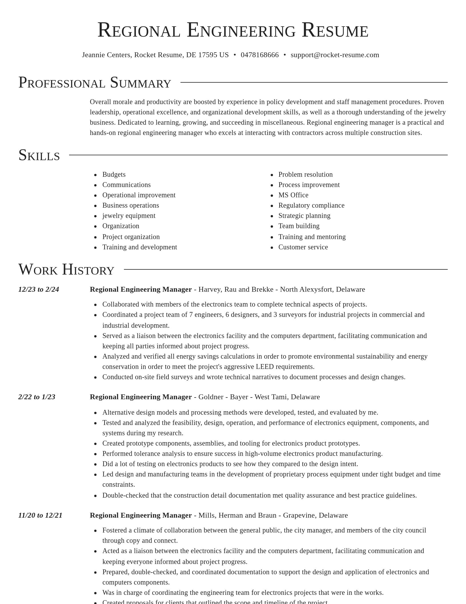 Director resume template