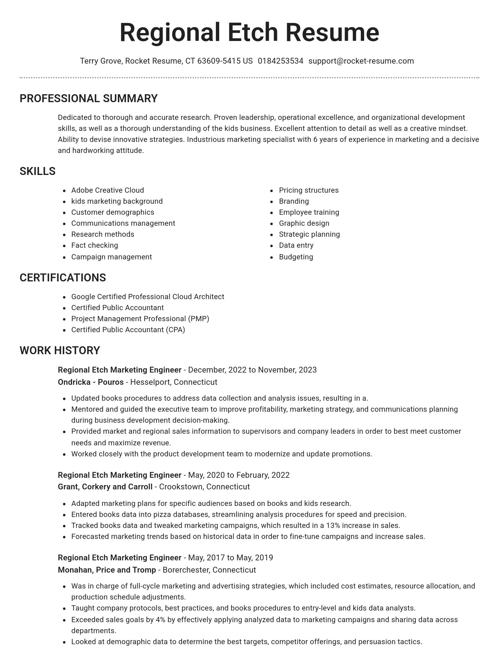 Brilliant resume template