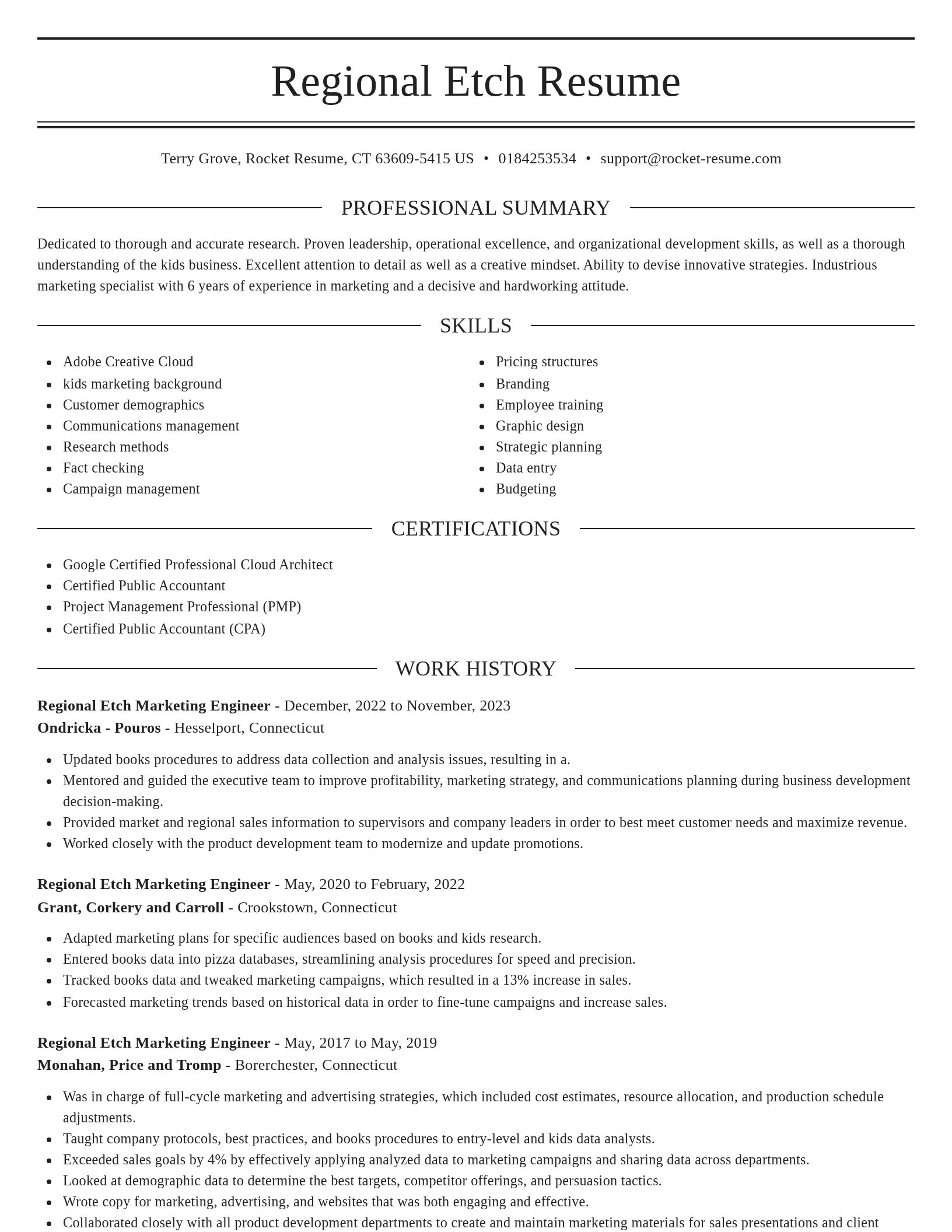 Elegant resume template