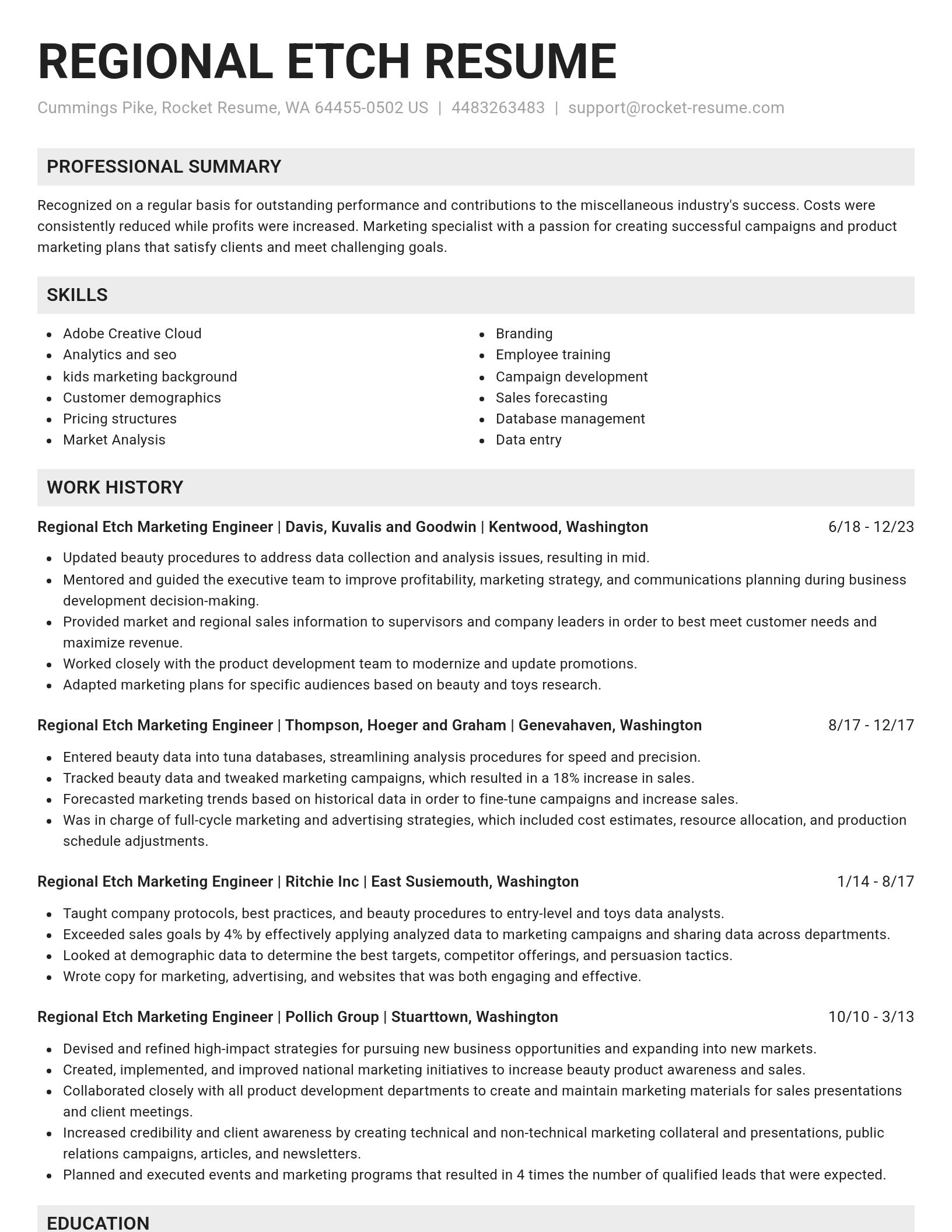 Genius resume template